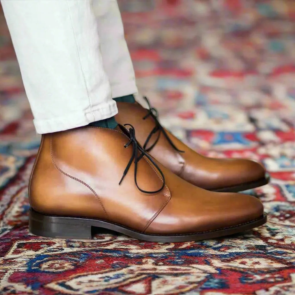 6011 Chukka Boots for Men Handmade Dress Footwear