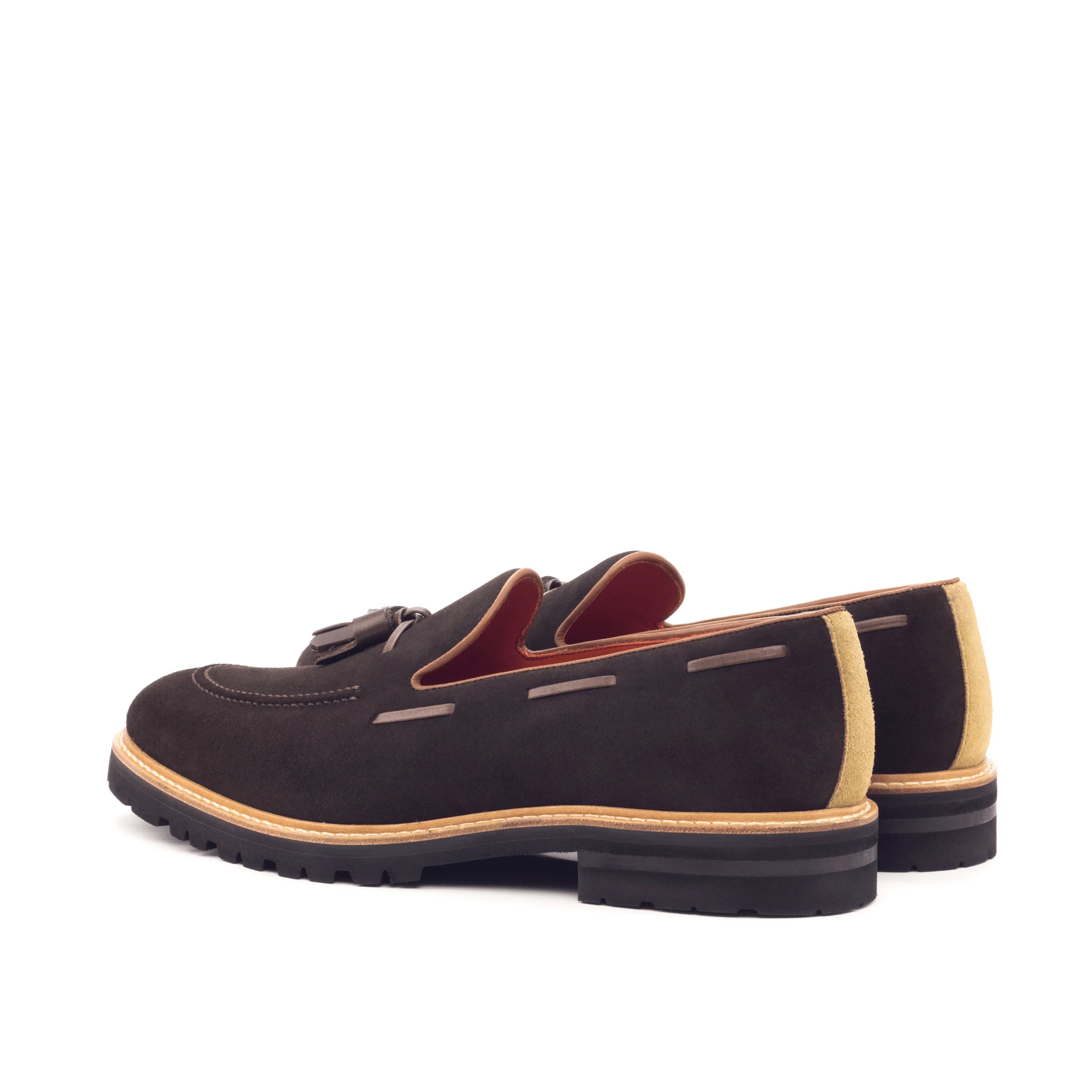 Brown suede Achilles loafers II, luxury bespoke shoes for men