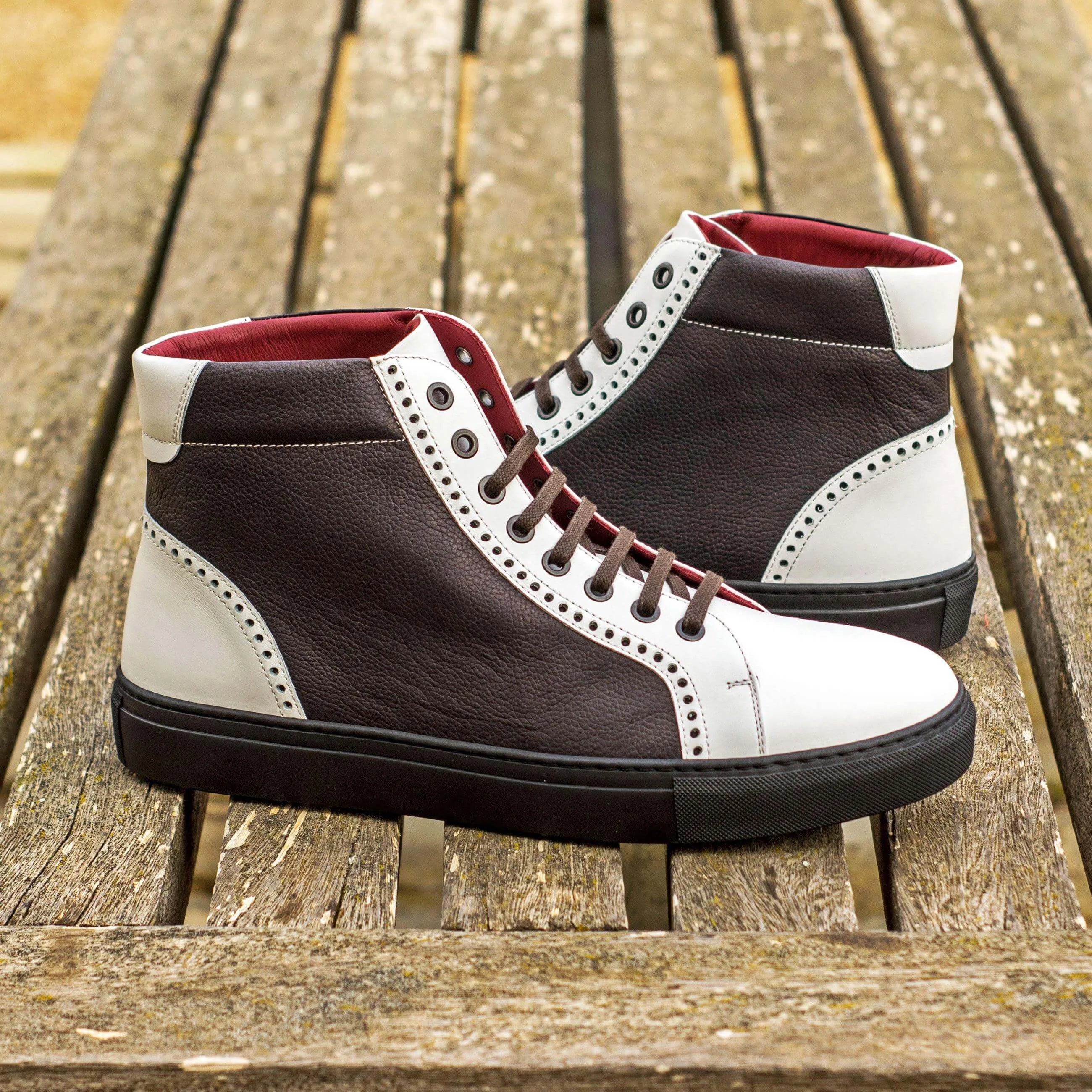 AF19 High Kicks Sneakers II two-toned leather high-top sneakers