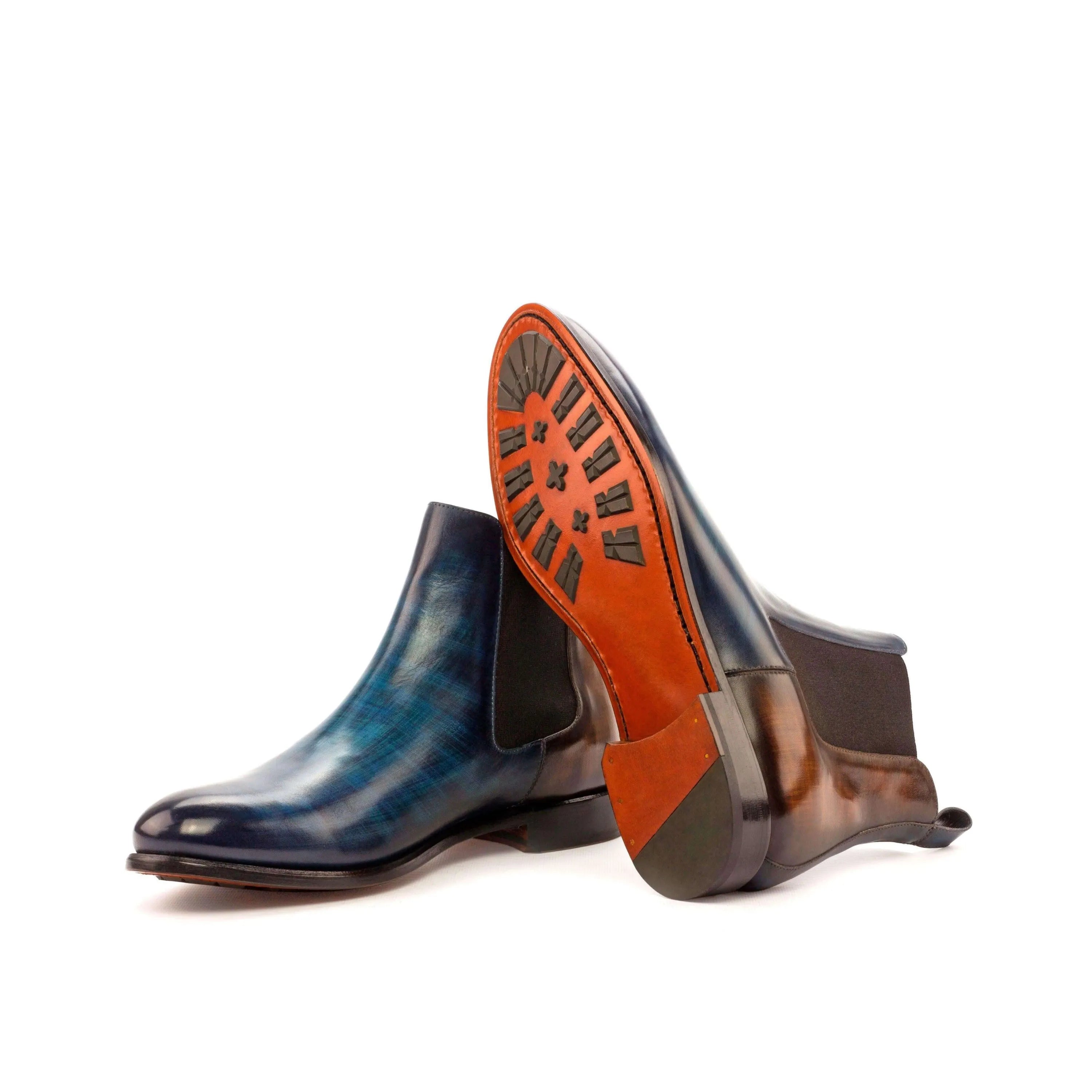 Babak Patina Chelsea Boots II in leather with crust patina finish