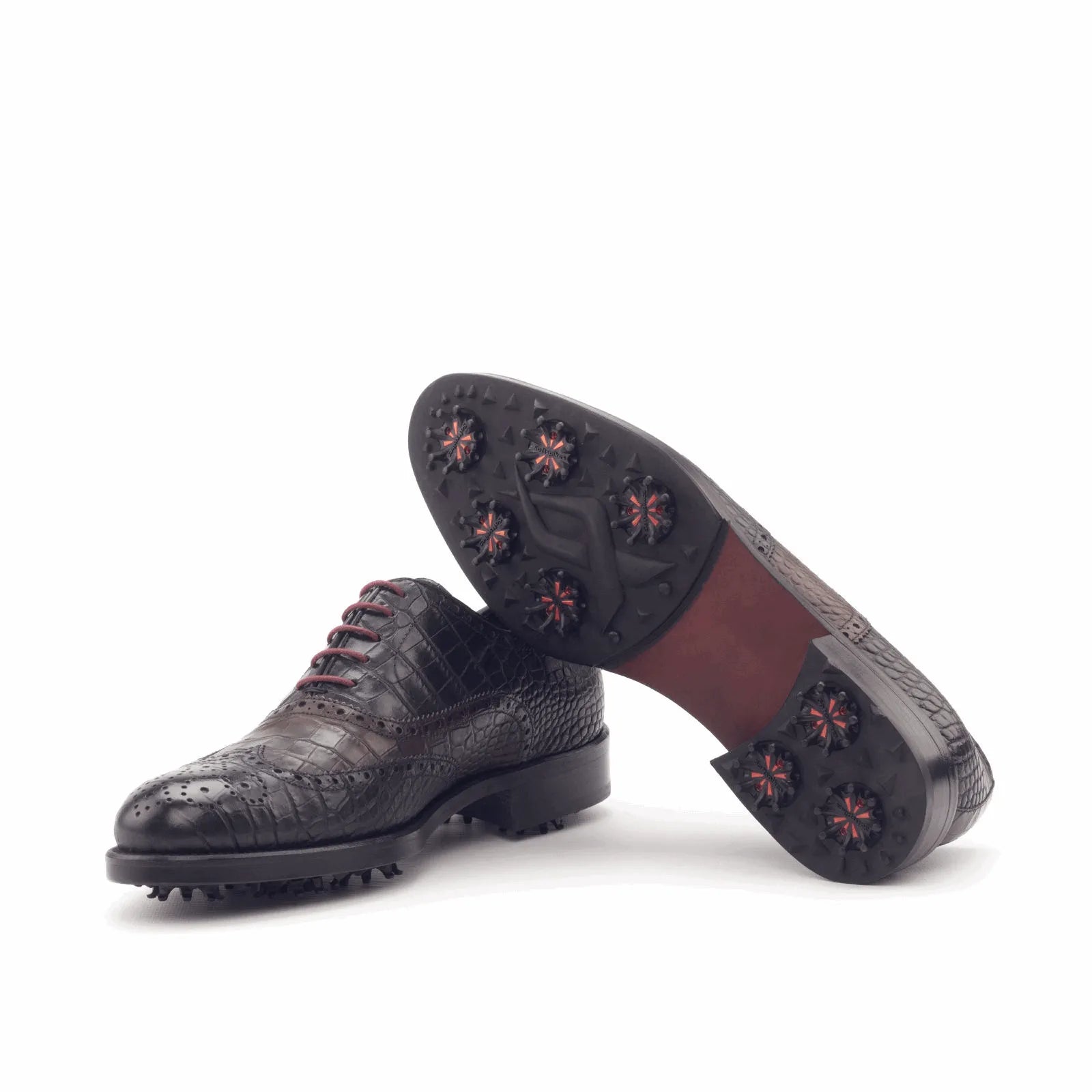 Bobby Full Brogue brown leather brogue golf shoes