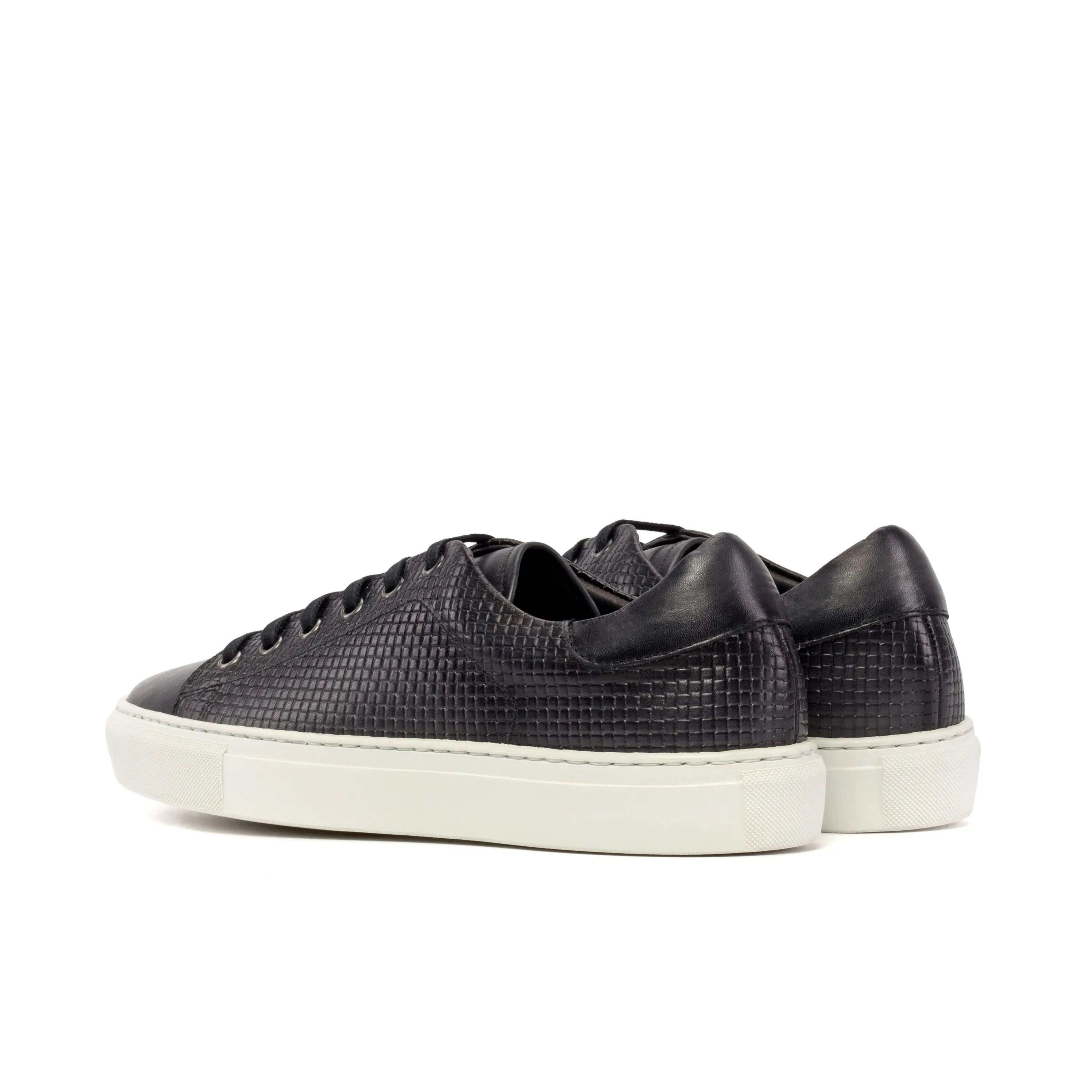 Black CapaTwo Trainer Sneaker II with white soles