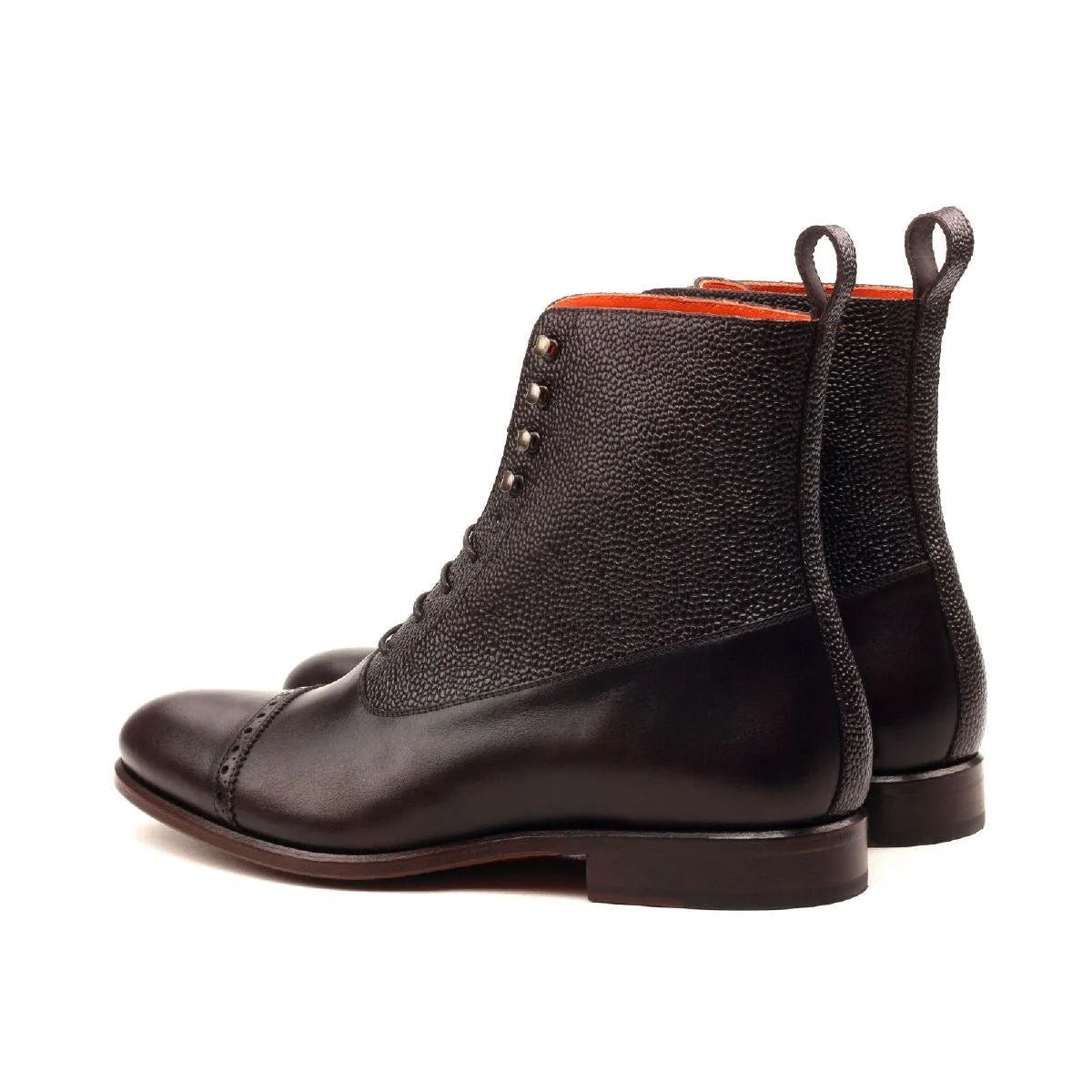Dan Balmoral Boots: pair of dark brown leather balmoral boots