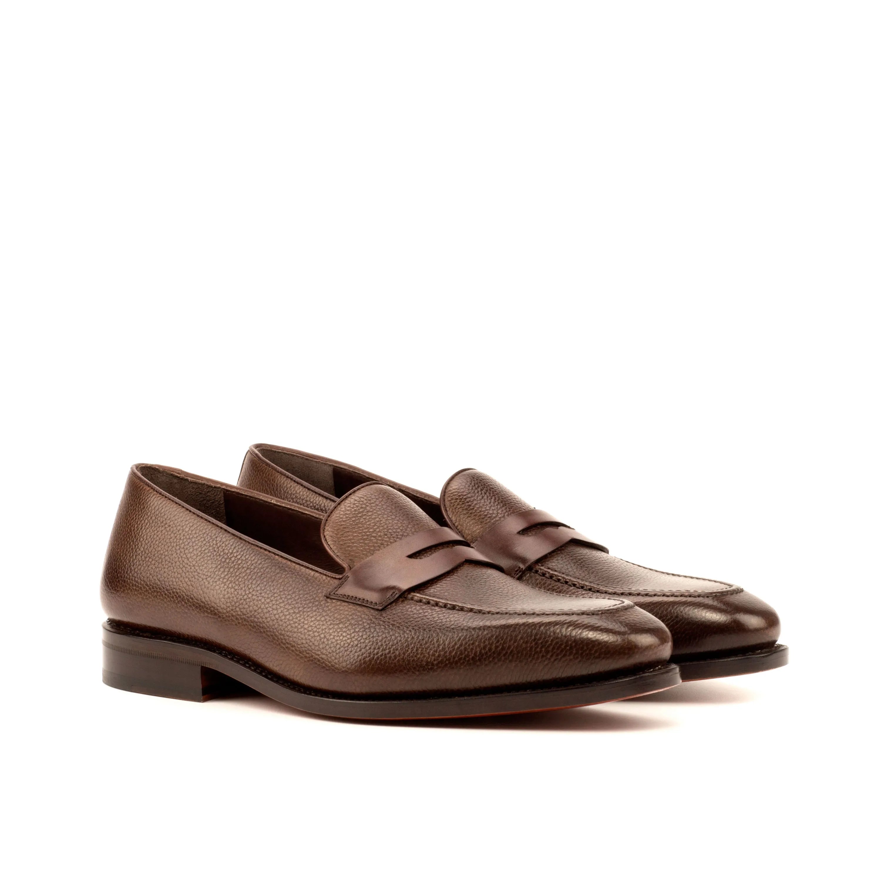 Dark brown Darko loafers, luxury bespoke shoes for men