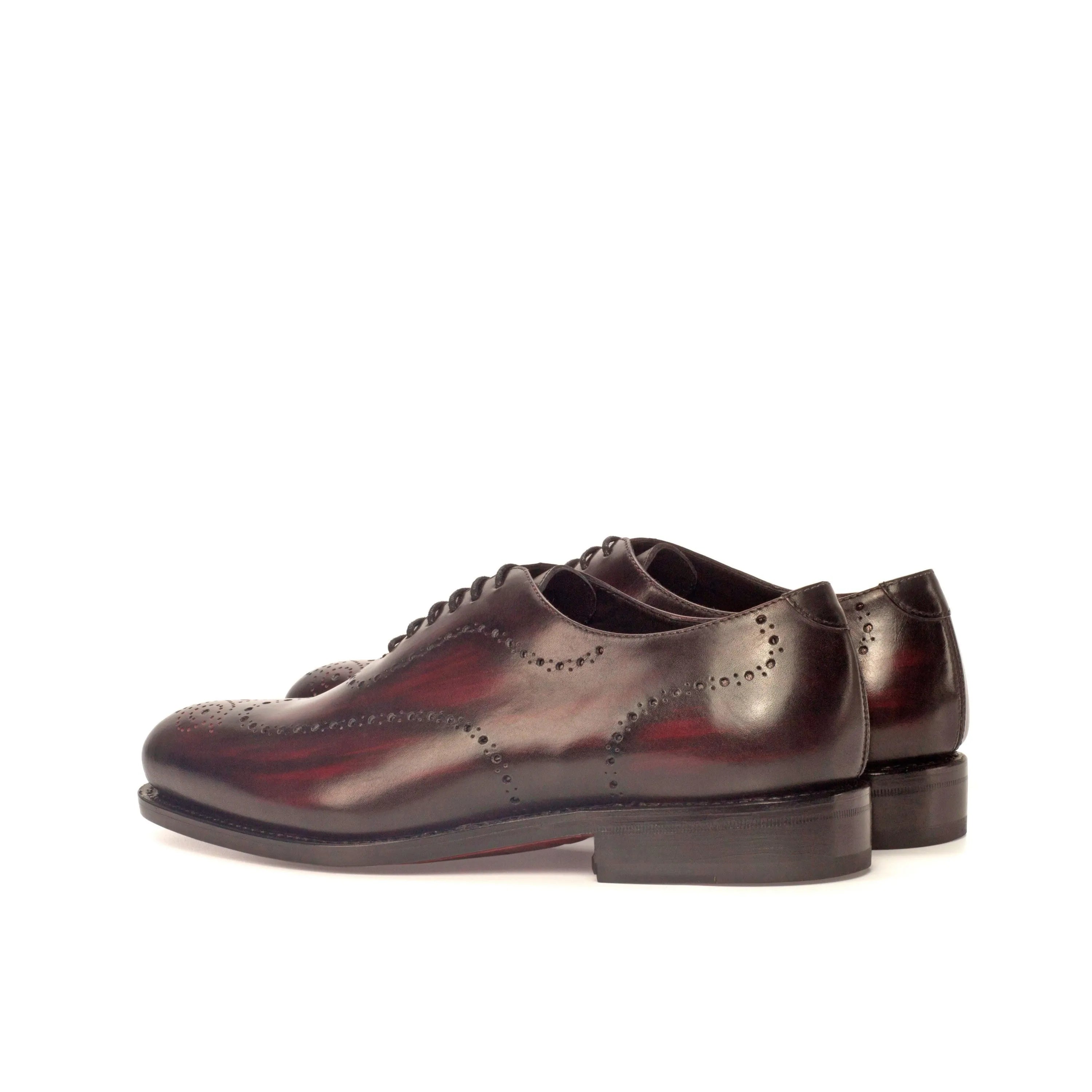 Darud Whole Cut Patina II burgundy leather rounded toe mens shoes