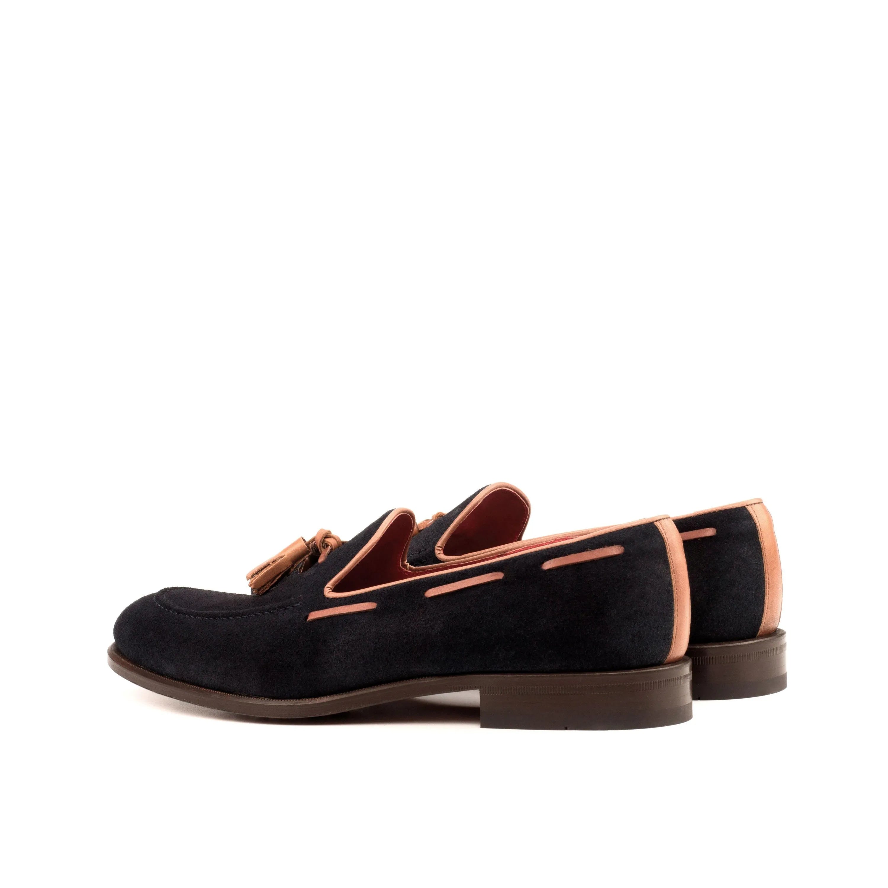 Black suede tassel Dimilio Loafers II with rounded toe for men