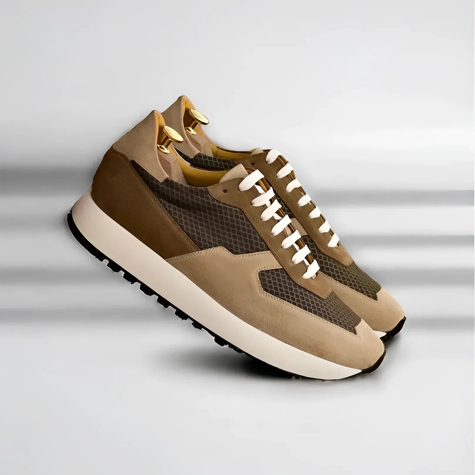 FT19 chunky trainer sneaker II in stylish brown and beige