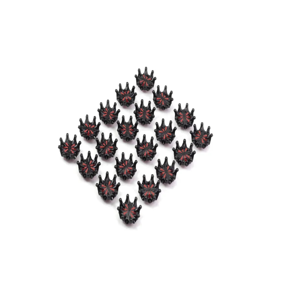 Black and red spiked caps for golf shoes extra spikes