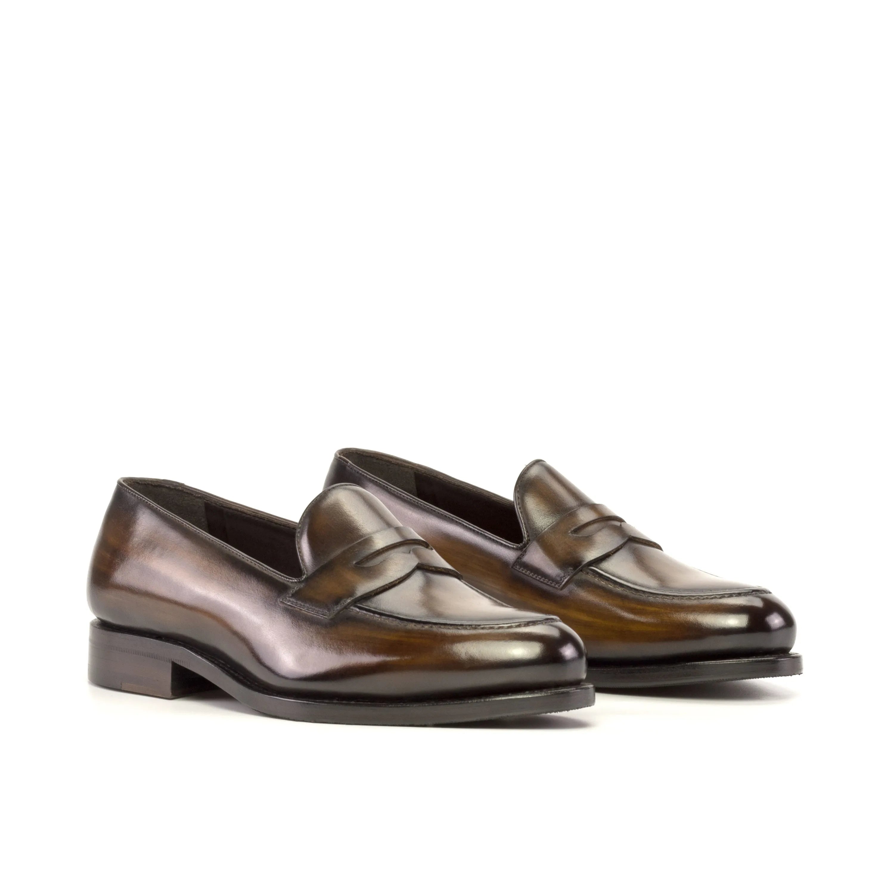Pair of brown leather Josef Patina loafers