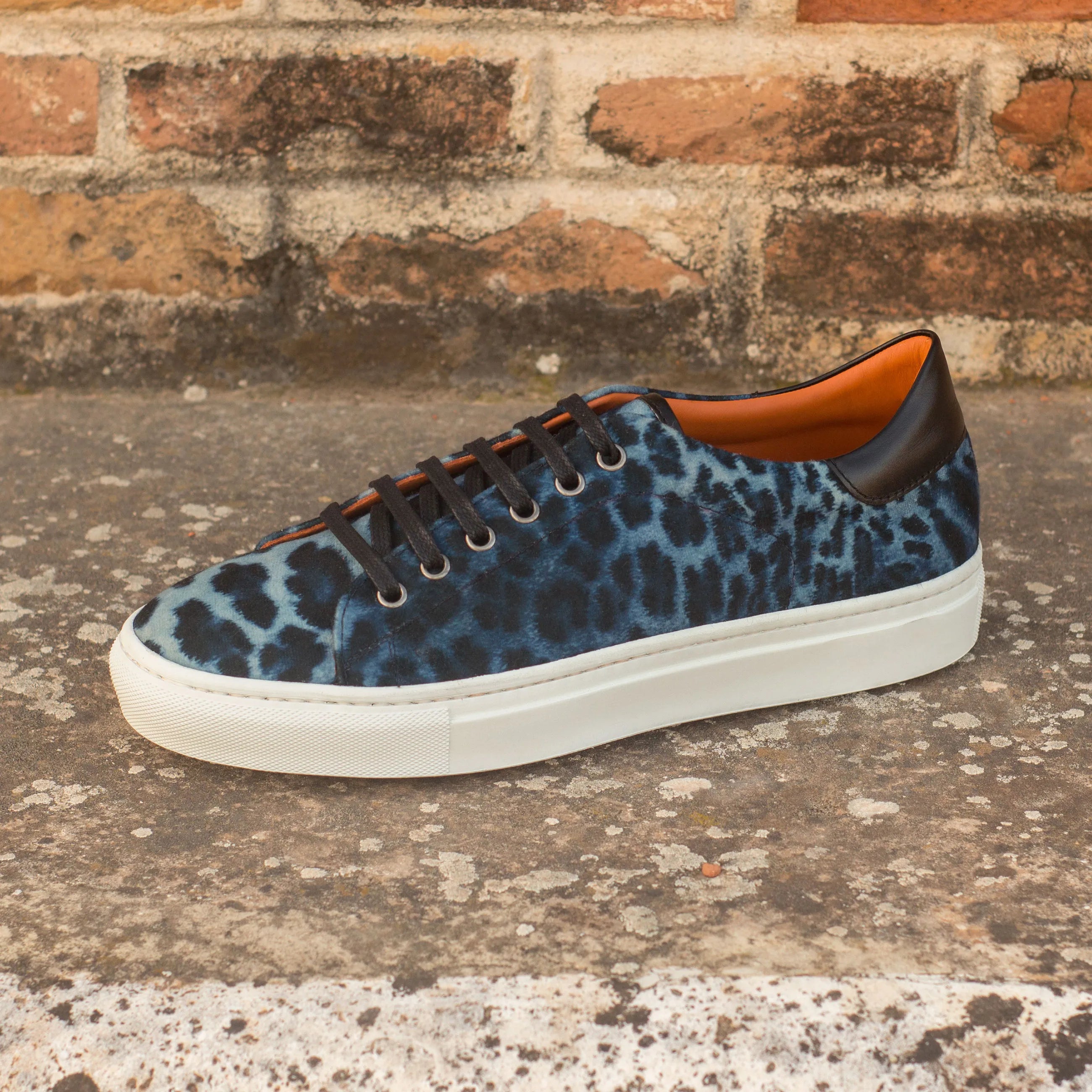 Blue leopard print Leon Trainer Sneaker