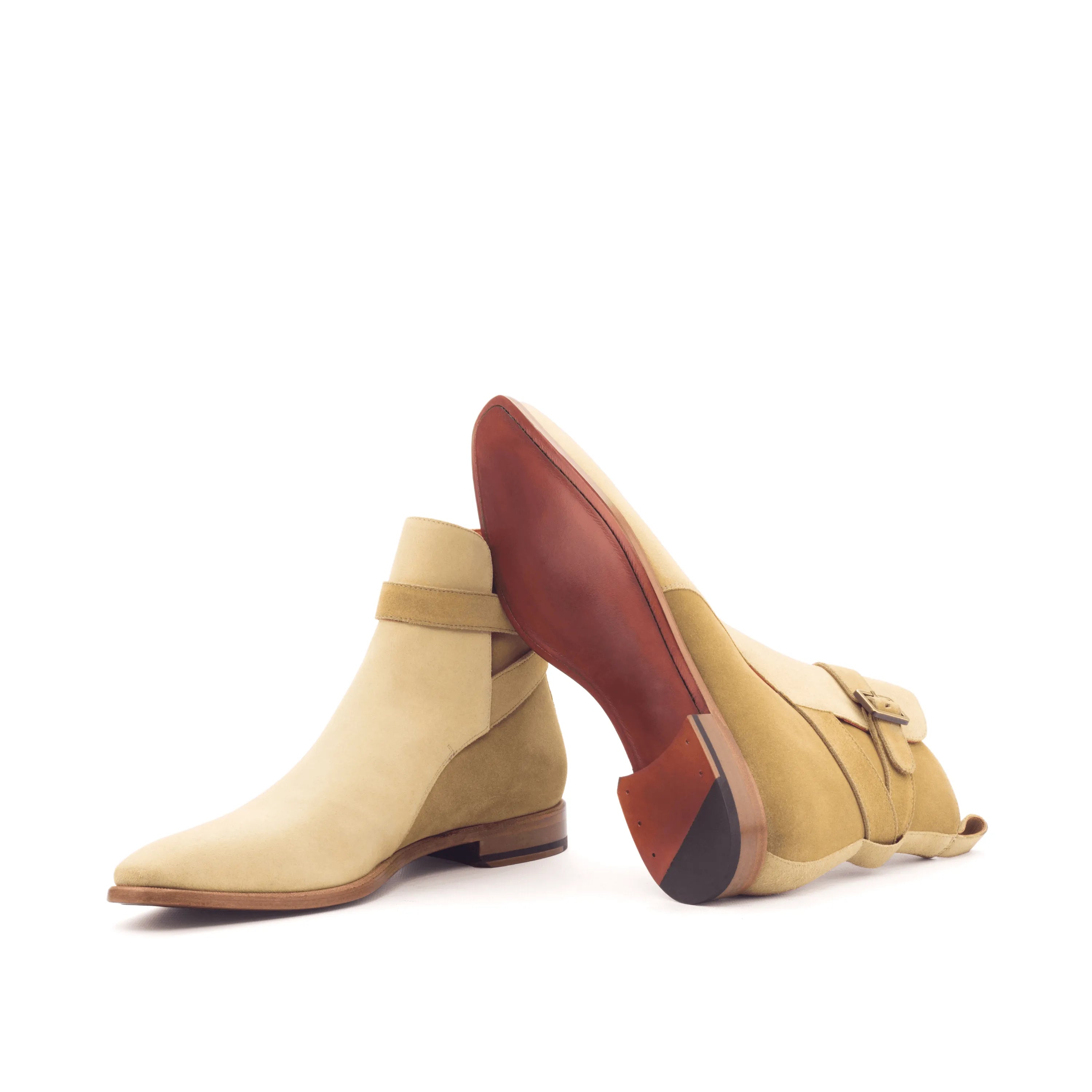 Royalty Jodhpur Boots II in beige suede ankle style