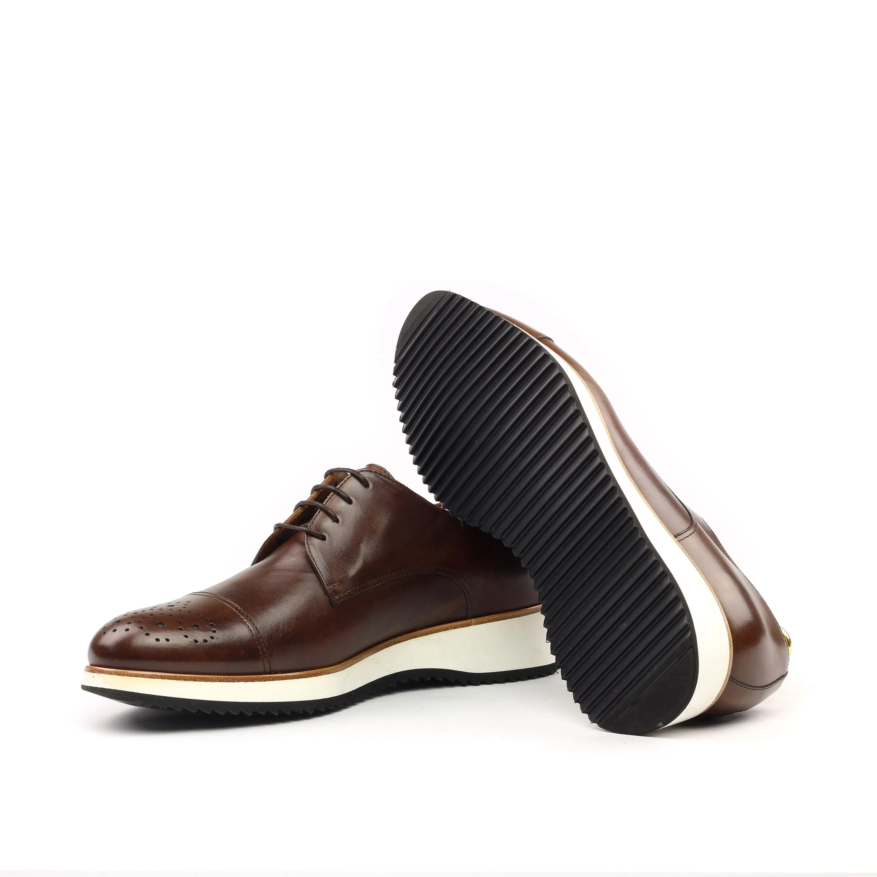 Brown Testino Derby shoes II leather dress shoes