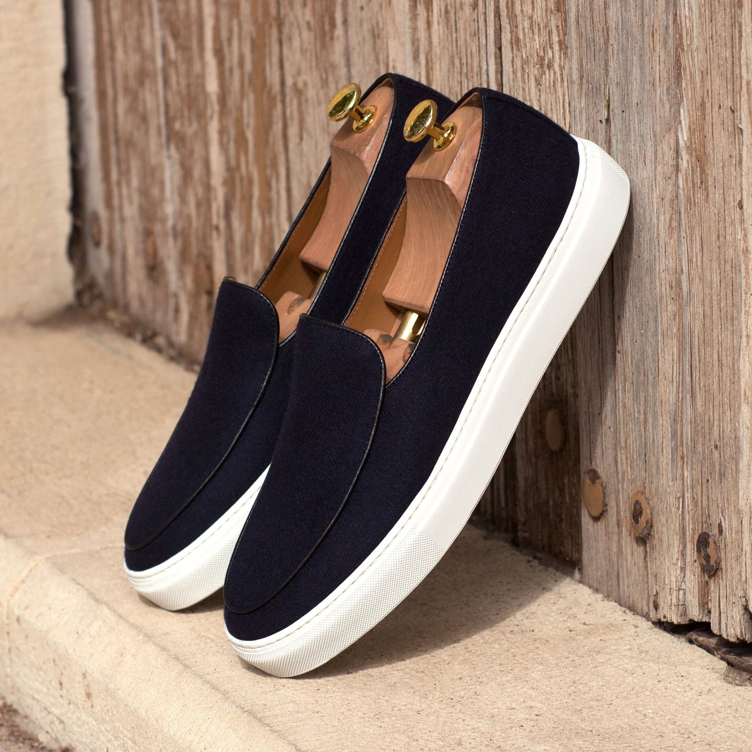 Tommy90 Belgian monk navy blue slip-on chunky trainer sneaker
