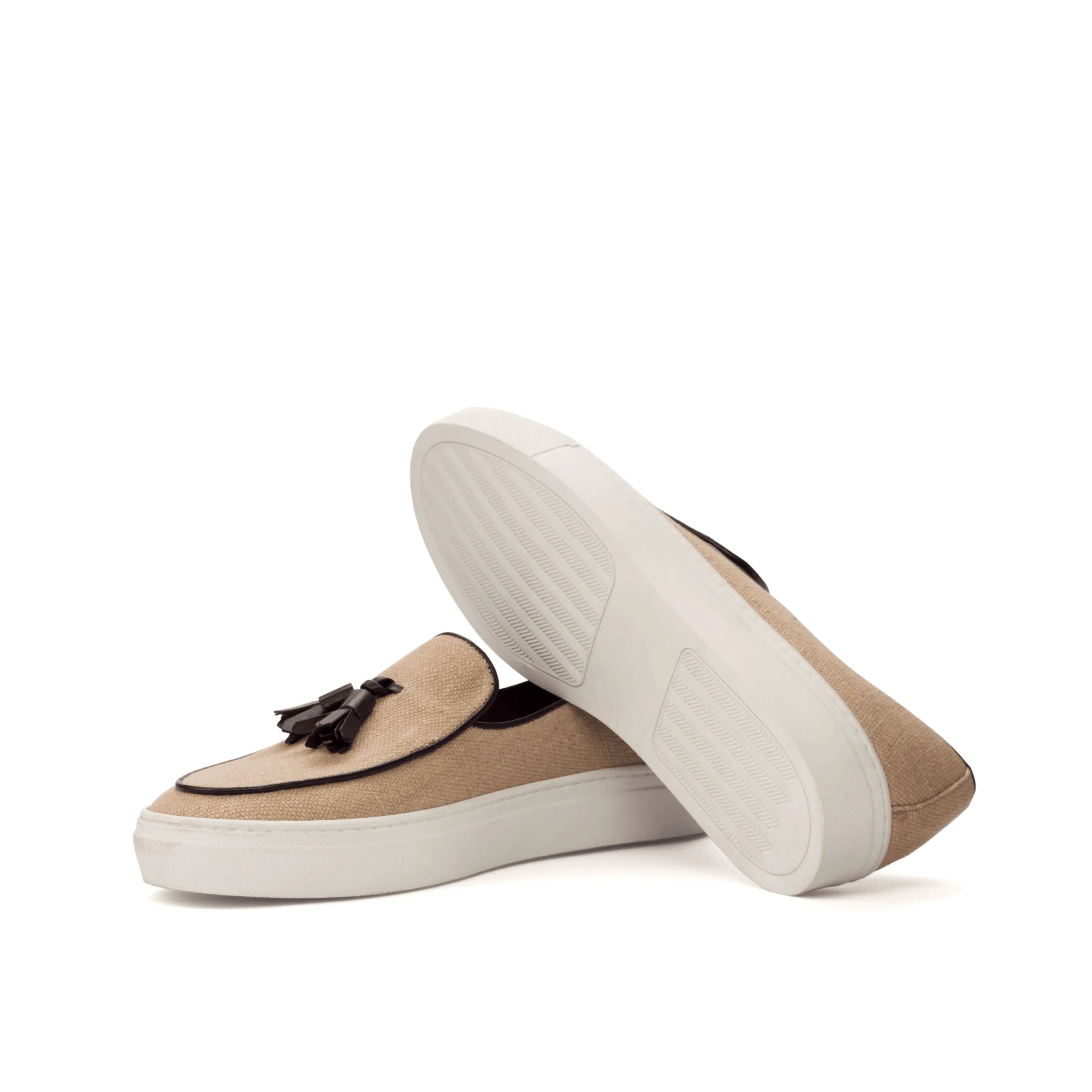 Tonny Belgian sneaker II beige tassel slip-on calf leather loafer