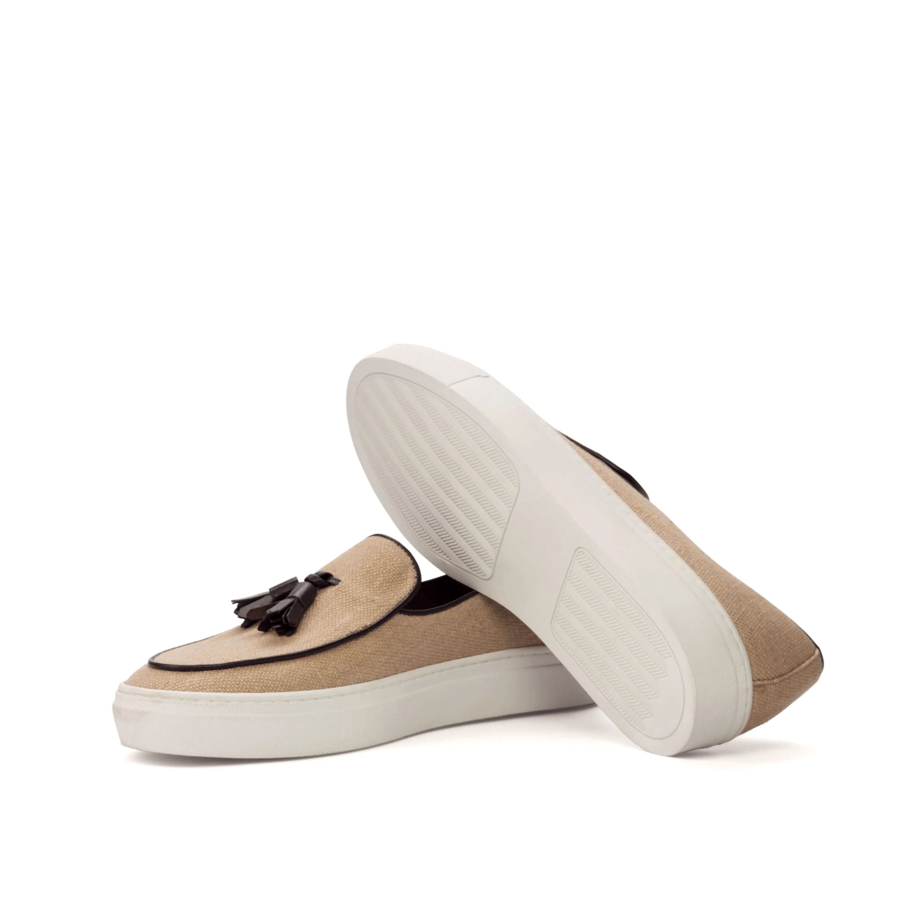 Tonny Belgian sneaker in tan tassel calf leather loafer style