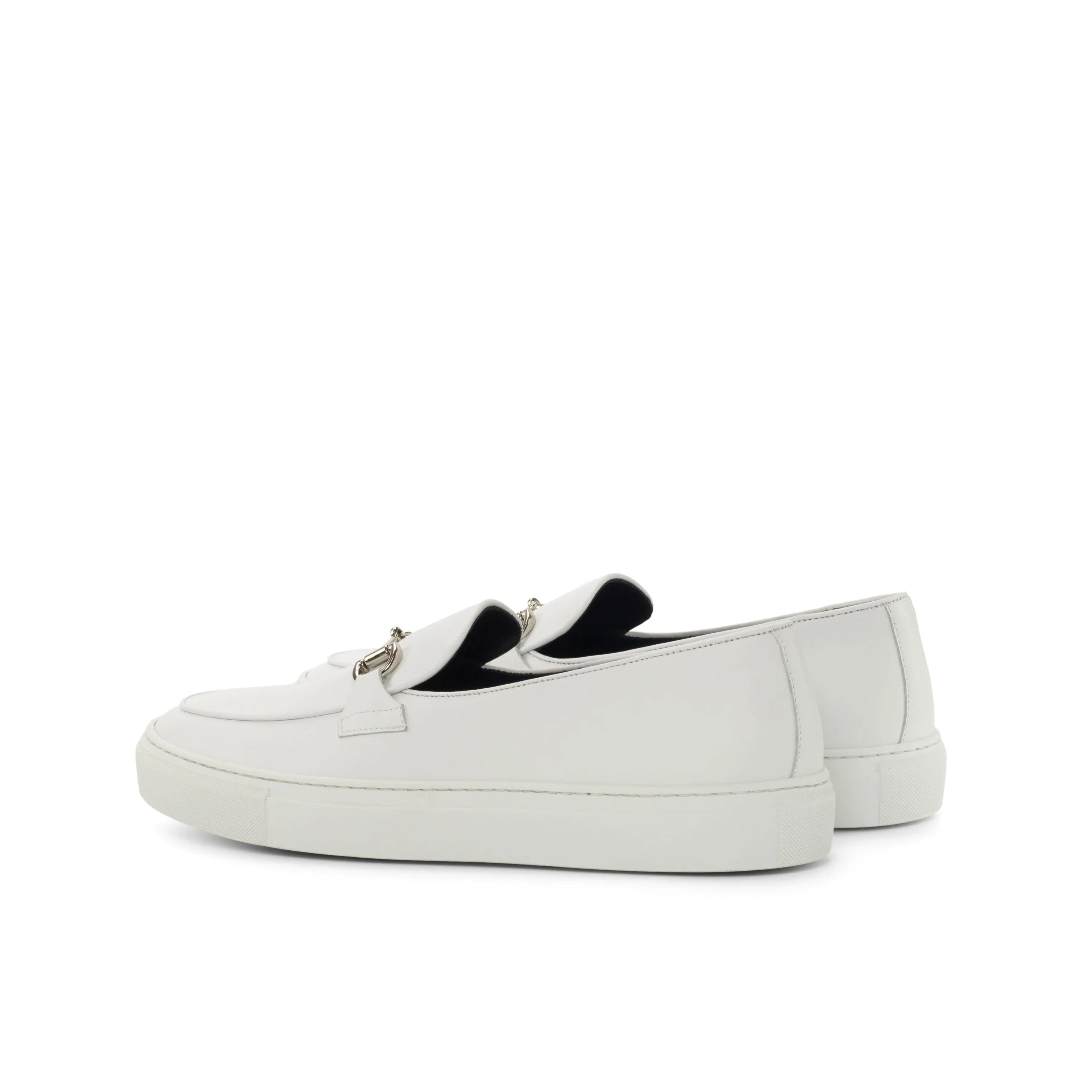 White Tony Belgian Sneaker II slip-on loafers in leather