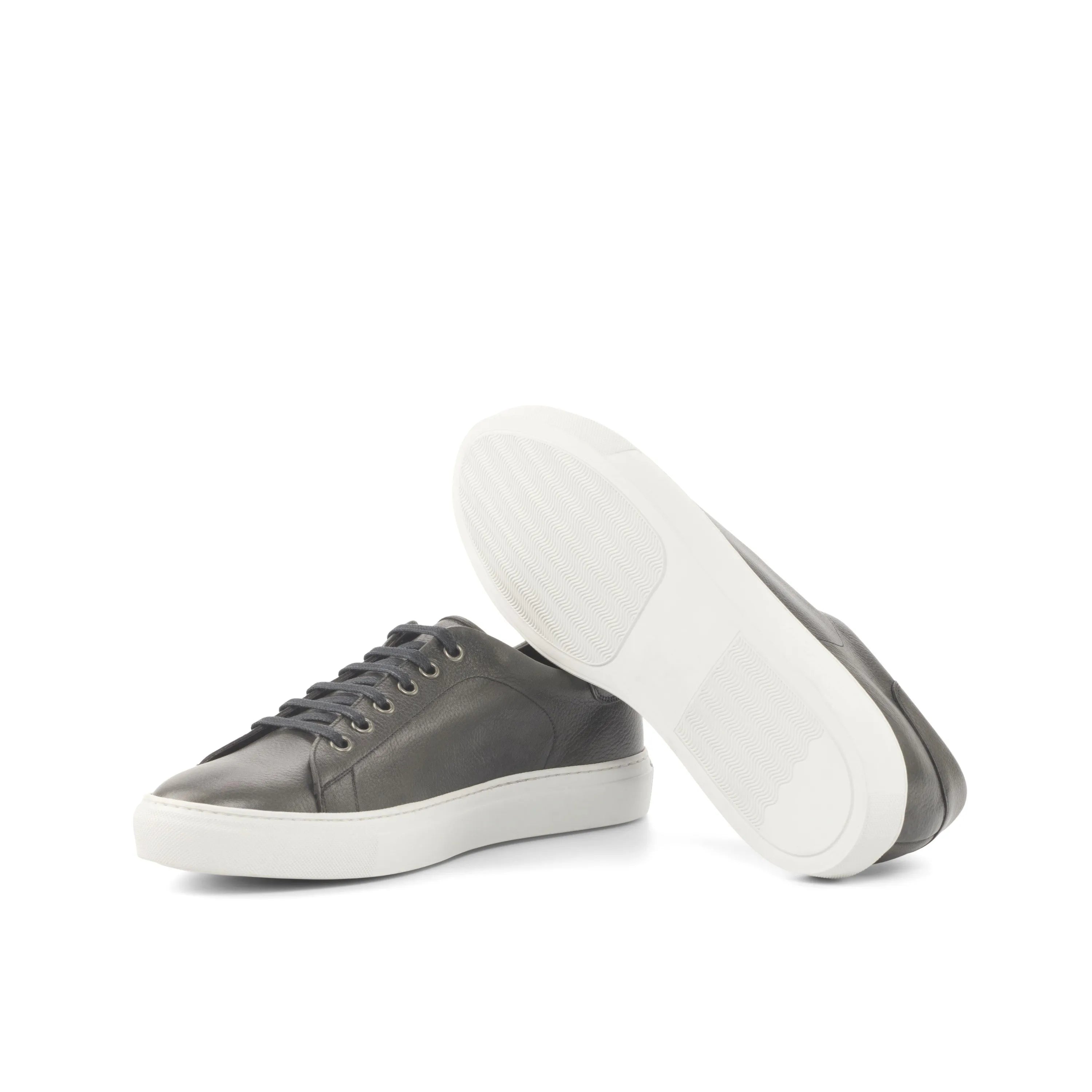 Gray Tuesday Trainer sneakers in leather, back view