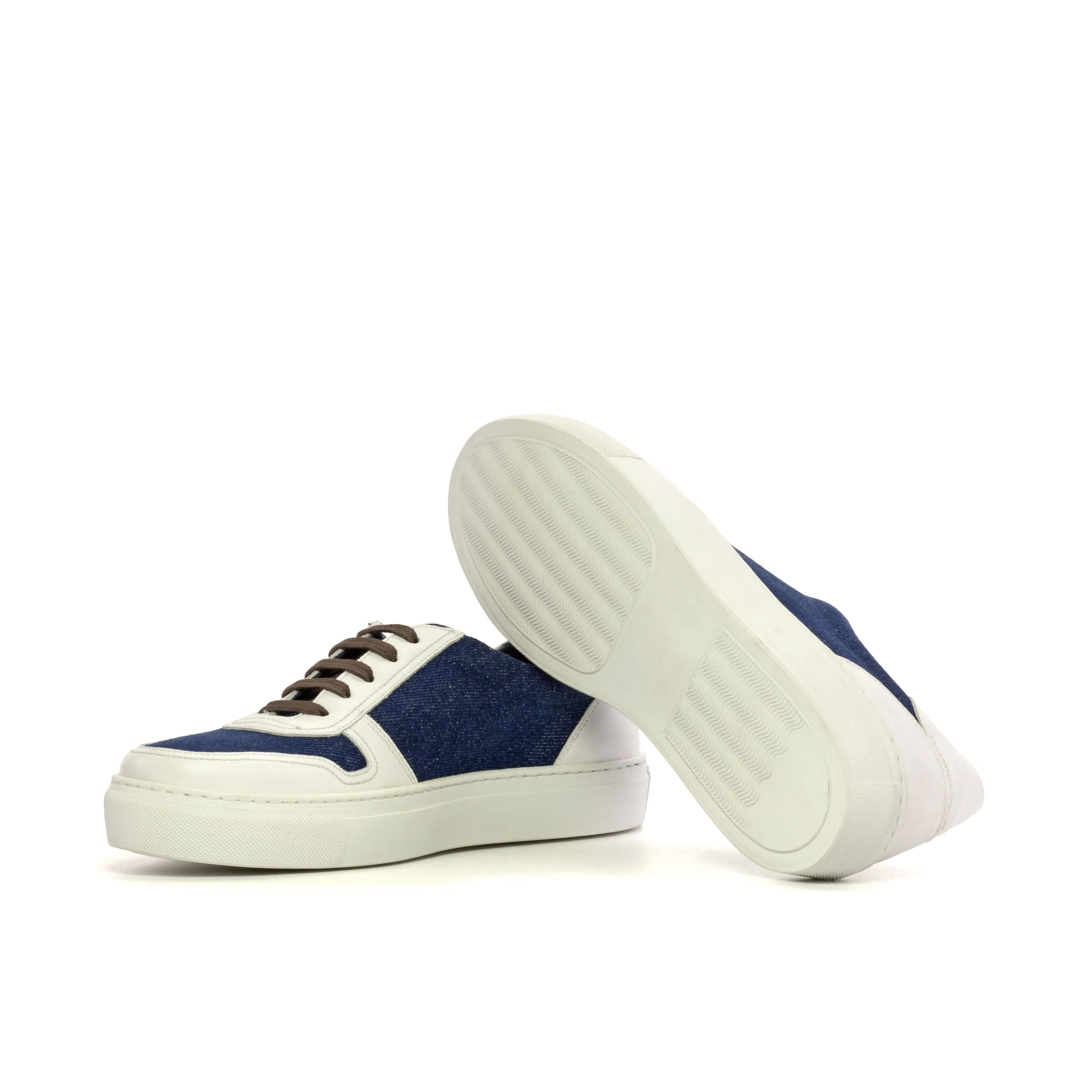 Viceroy unisex trainer sneaker II in blue and white canvas with cupsole