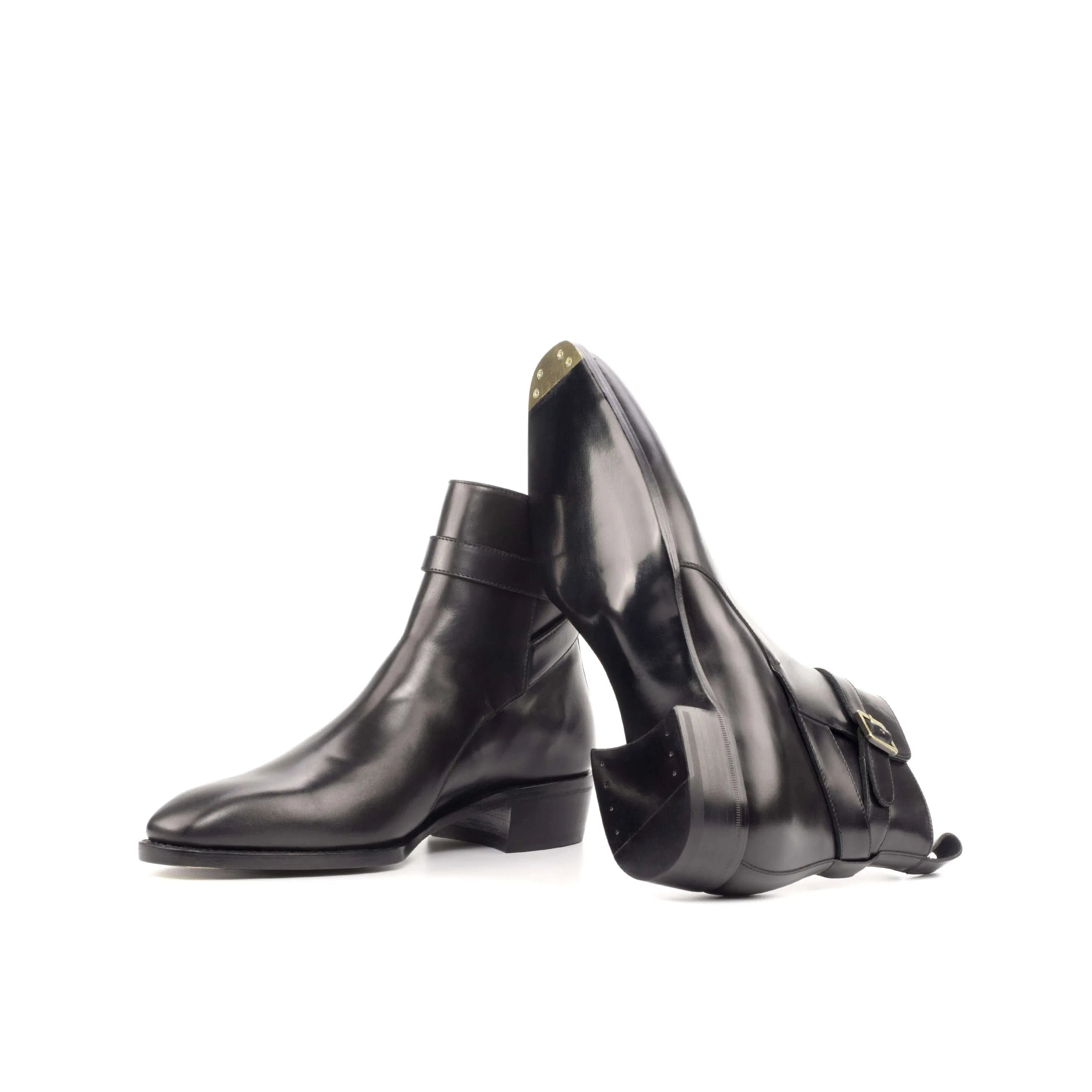 Beckam Jodhpur Boots: pair of black leather ankle boots