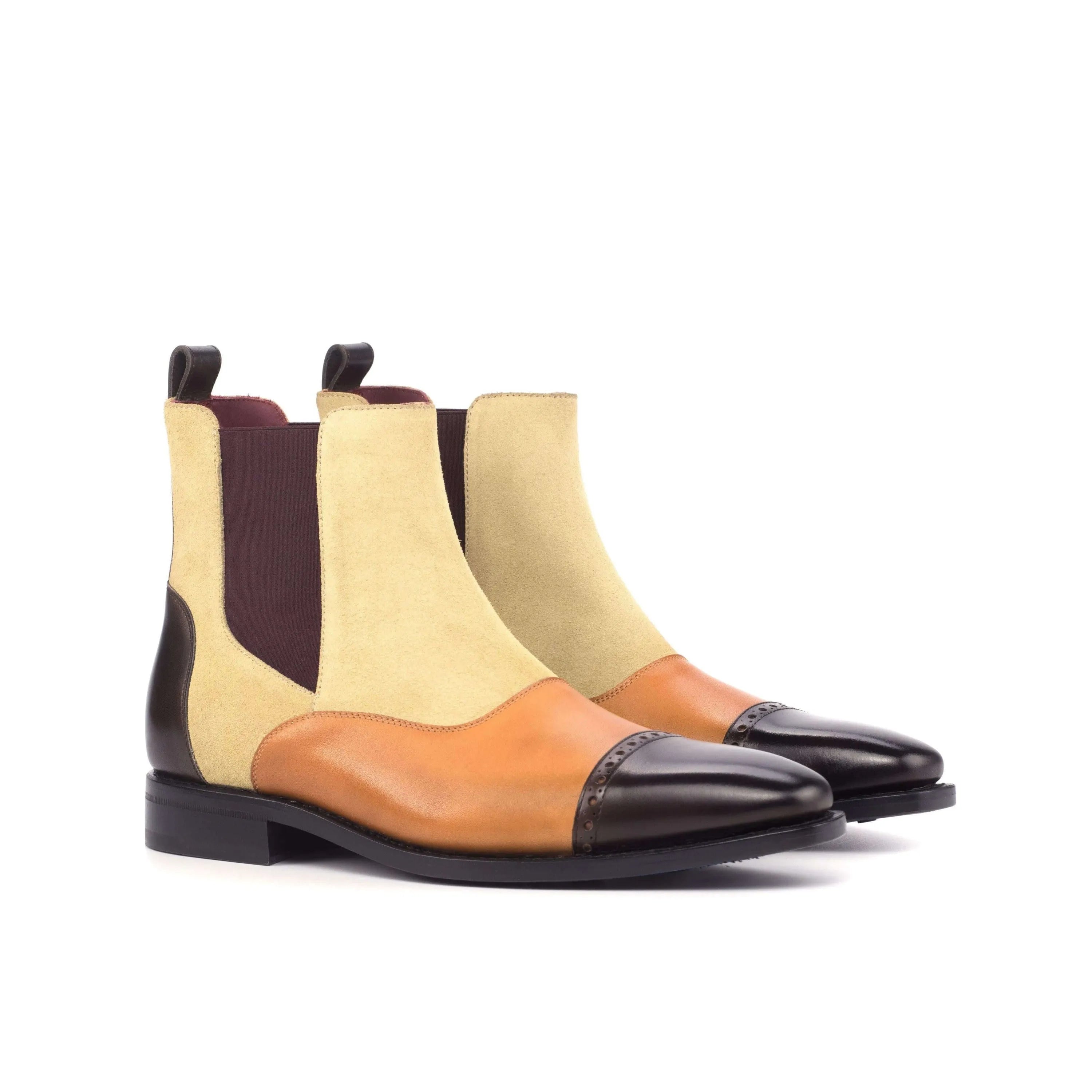 Two-toned leather Chiva Chelsea Boot II rear view