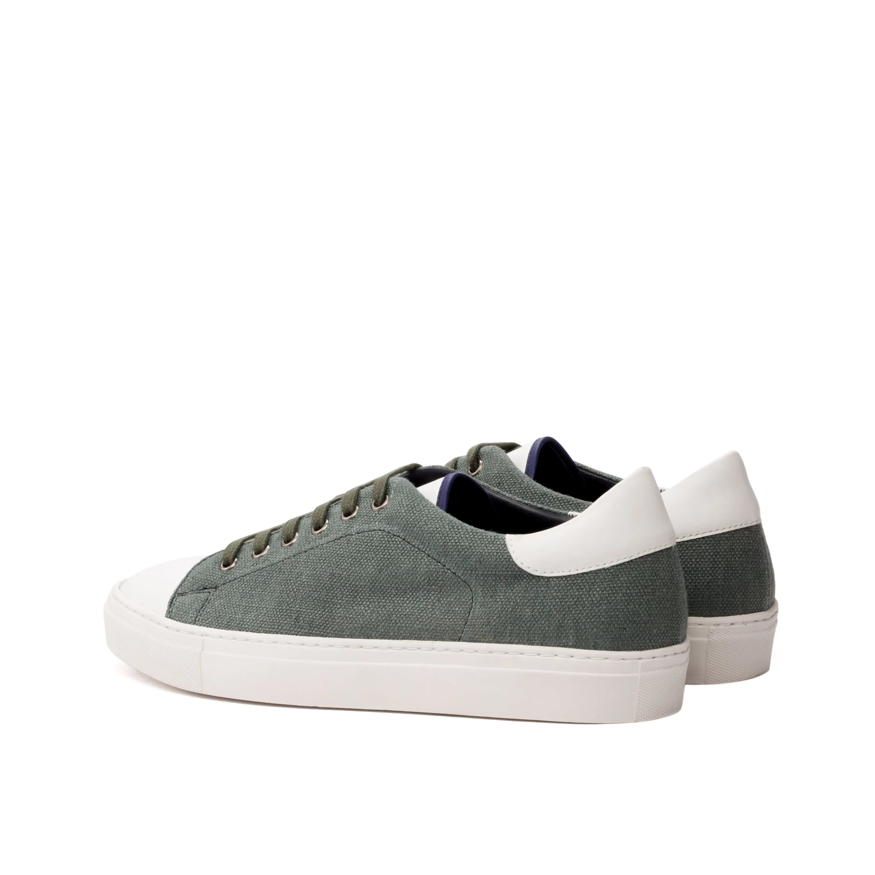 Gray Davit Trainer Sneaker II cupsole trainer in canvas