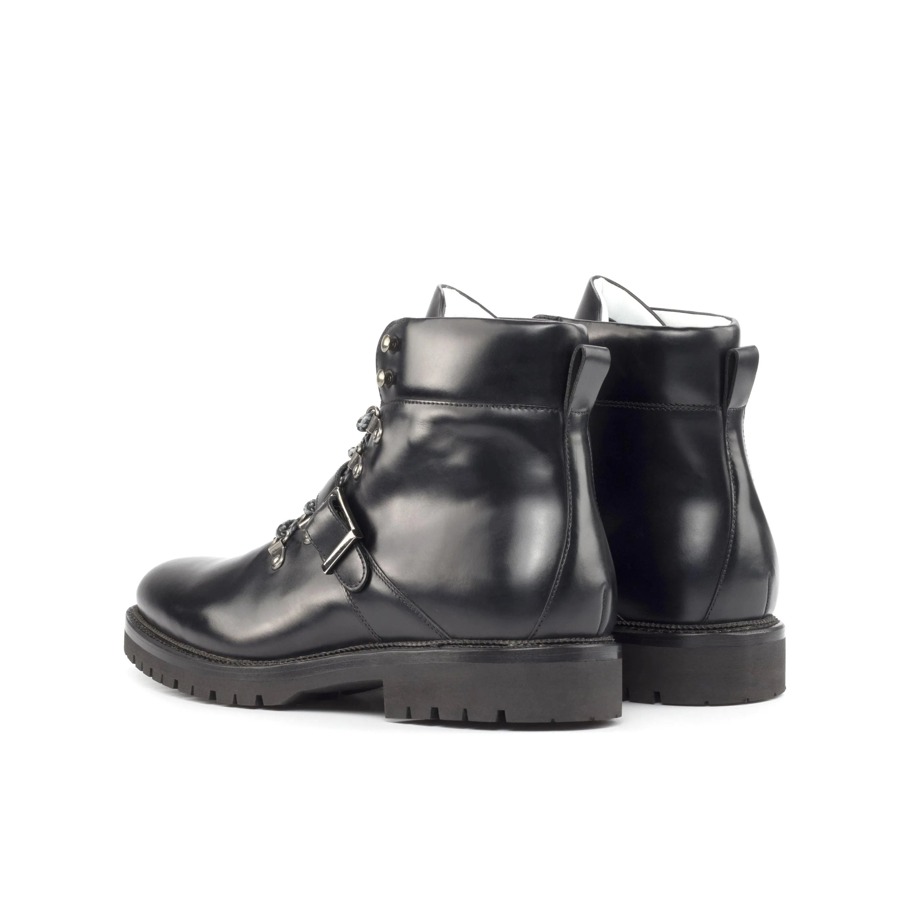 Black Denali Hiking Boots II leather ankle boots rear view