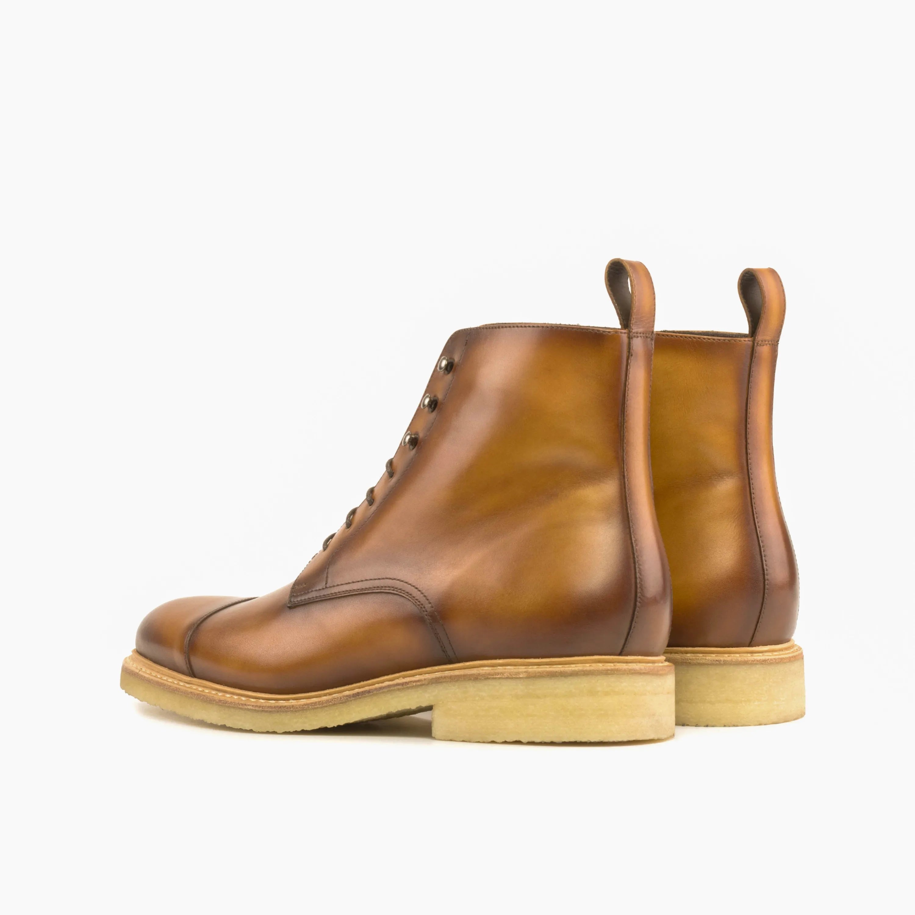 Disray Jumper Boots brown leather lace-up fast lane style