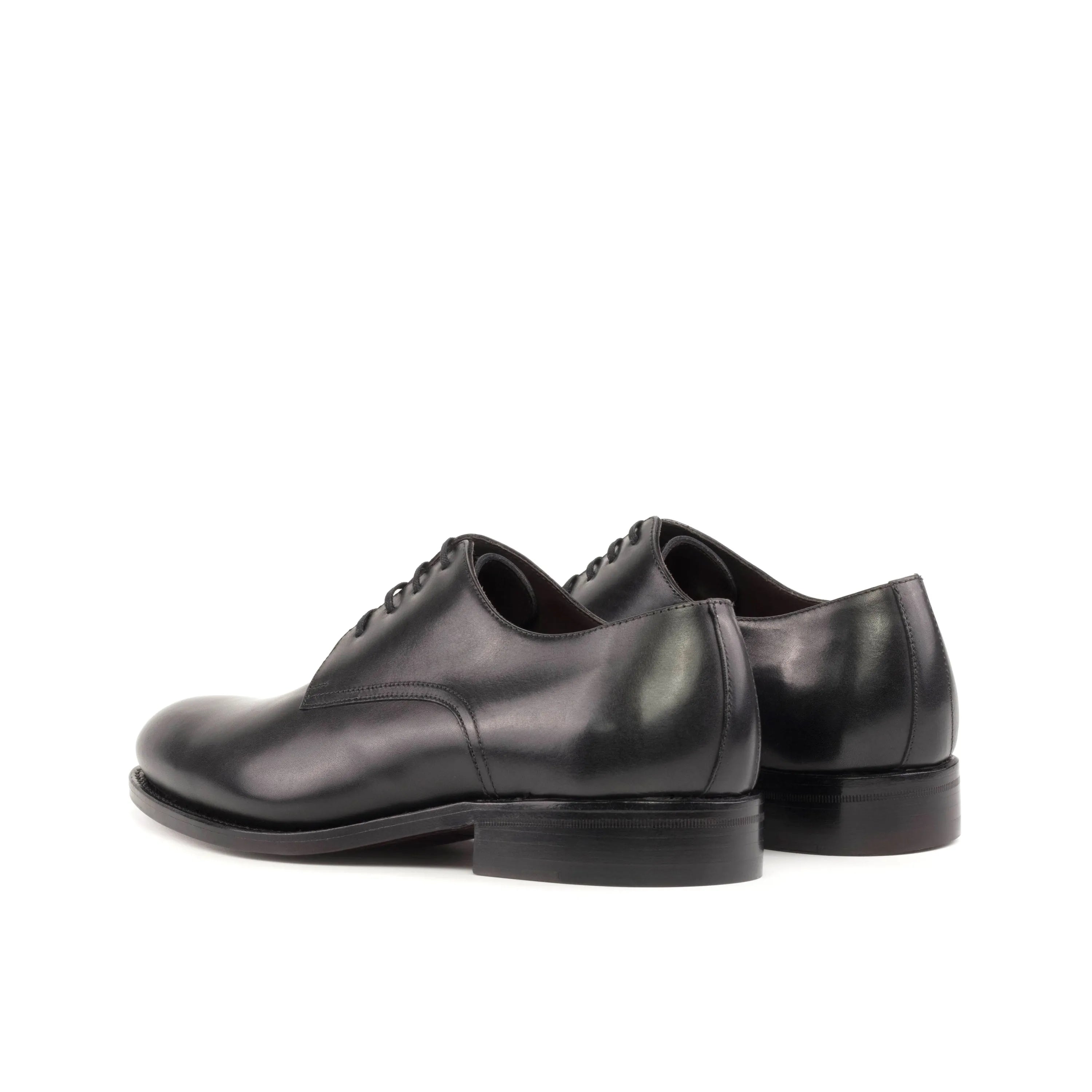 Pair of black leather Edanos Derby shoes II in fast lane style