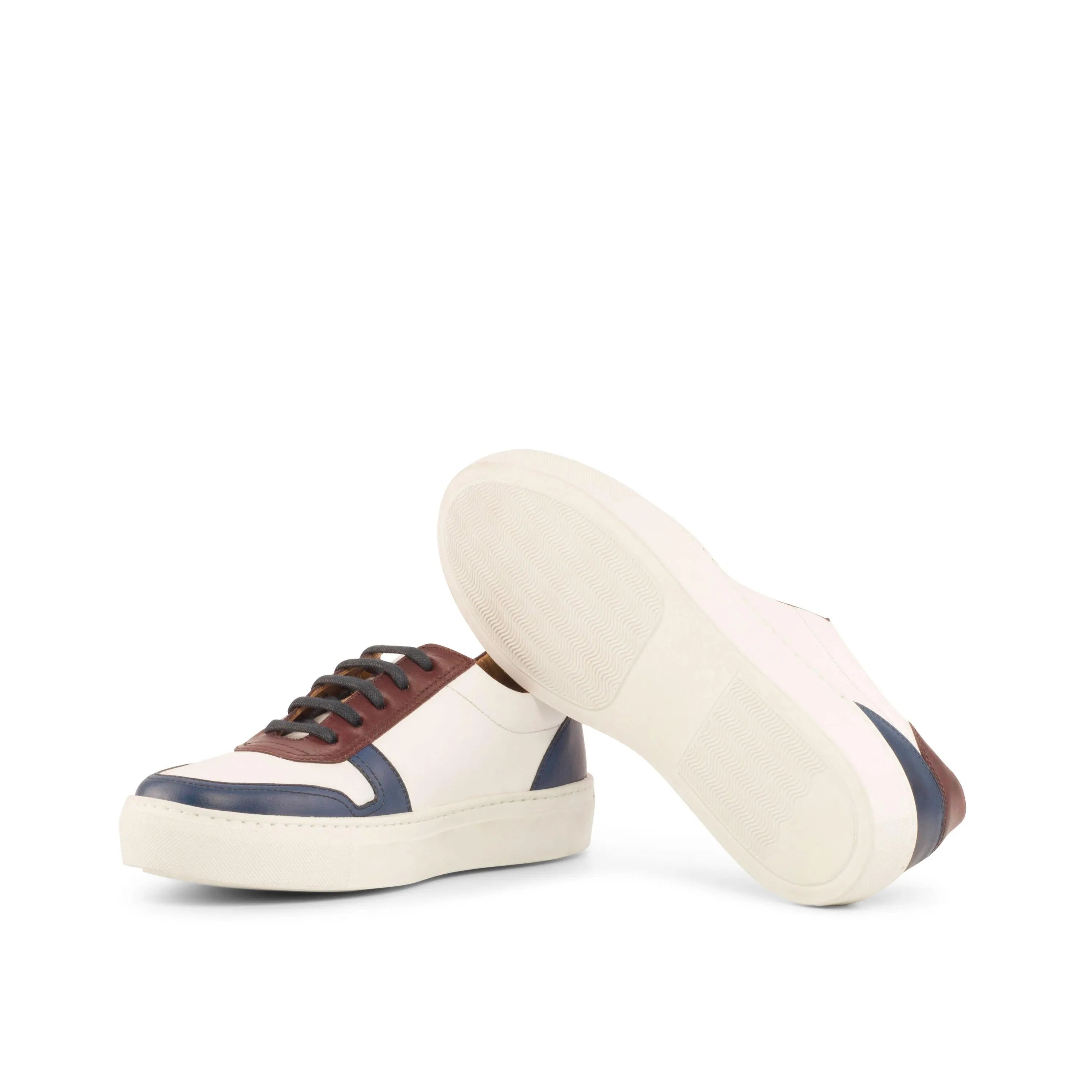 Georgia ladies trainer sneaker II in two-toned painted calf leather