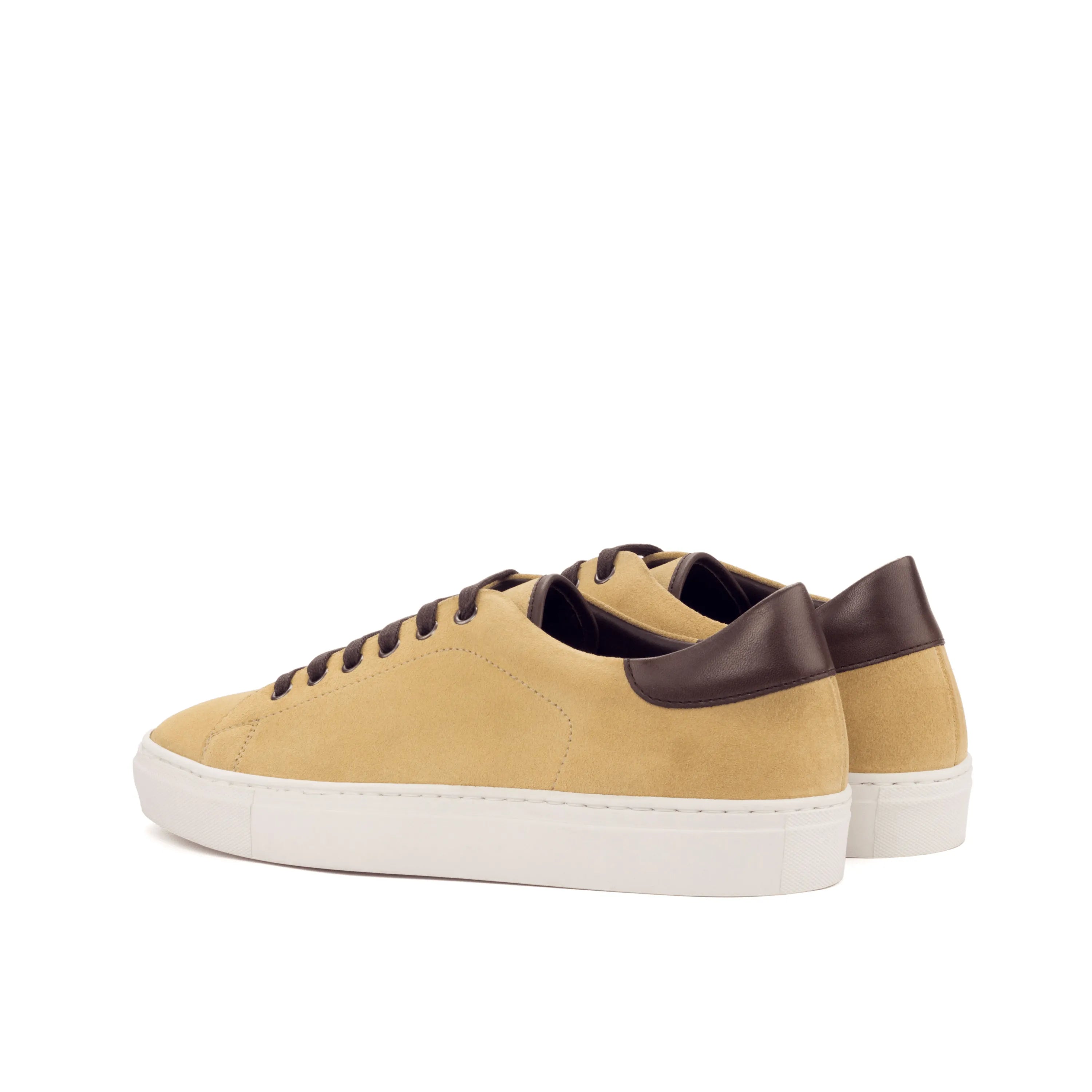 Tan Homer Trainer Sneaker with brown accents on leather