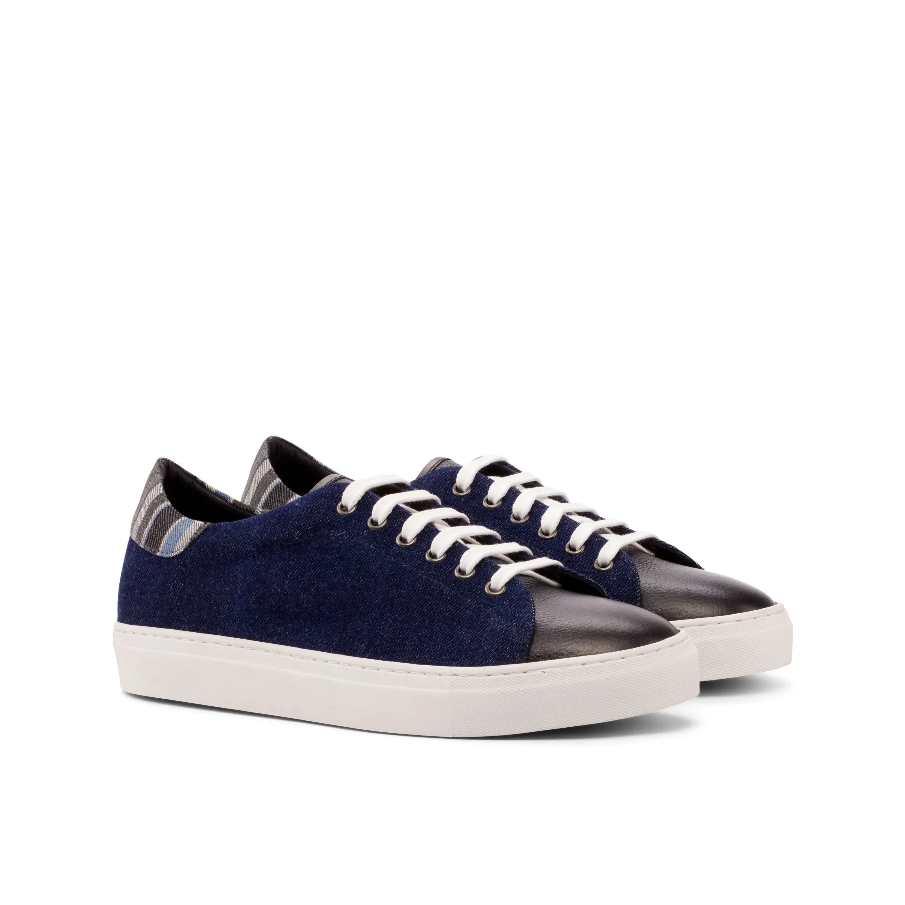 Ioway Trainer navy suede and leather sneaker