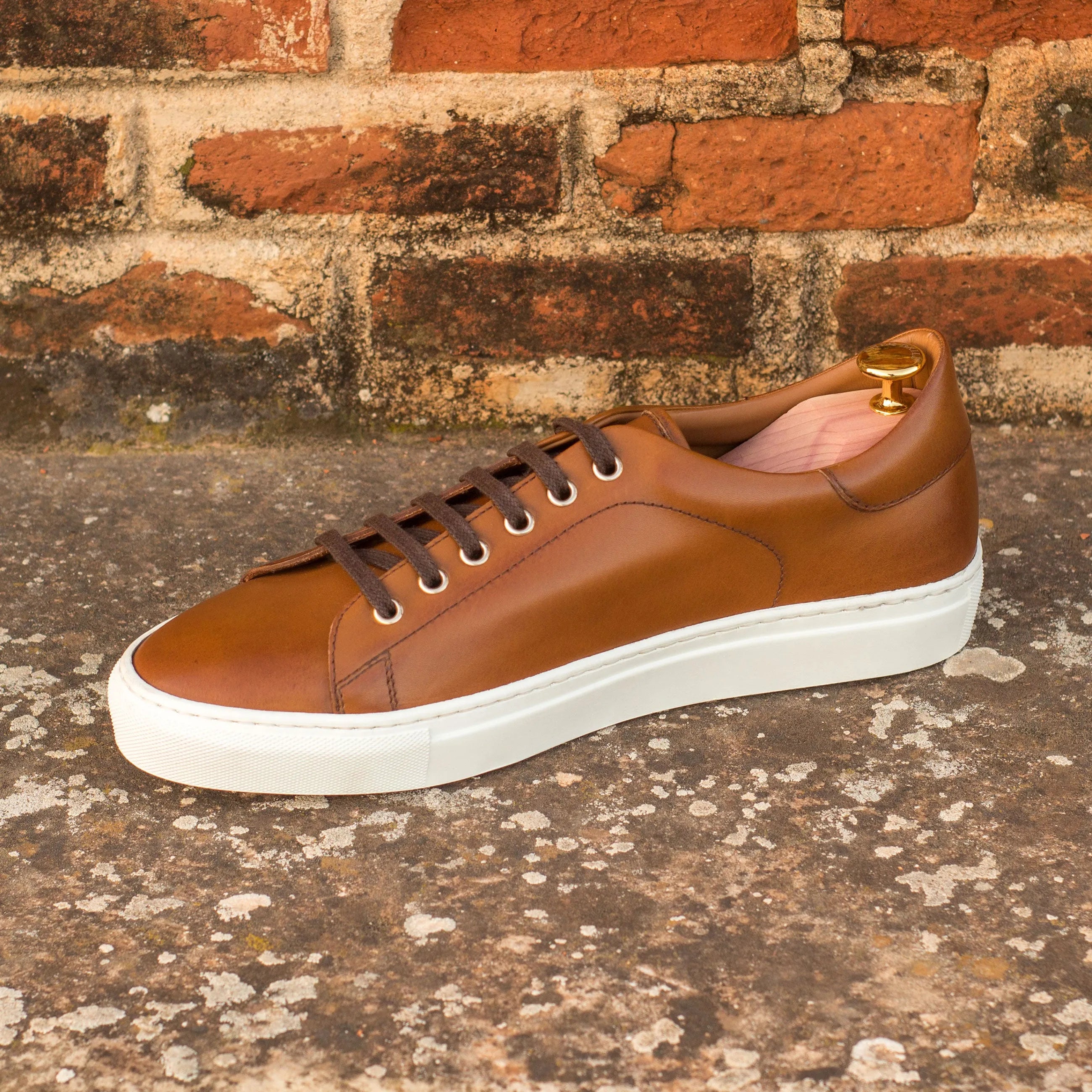 Brown Jero trainer sneakers with white cupsole
