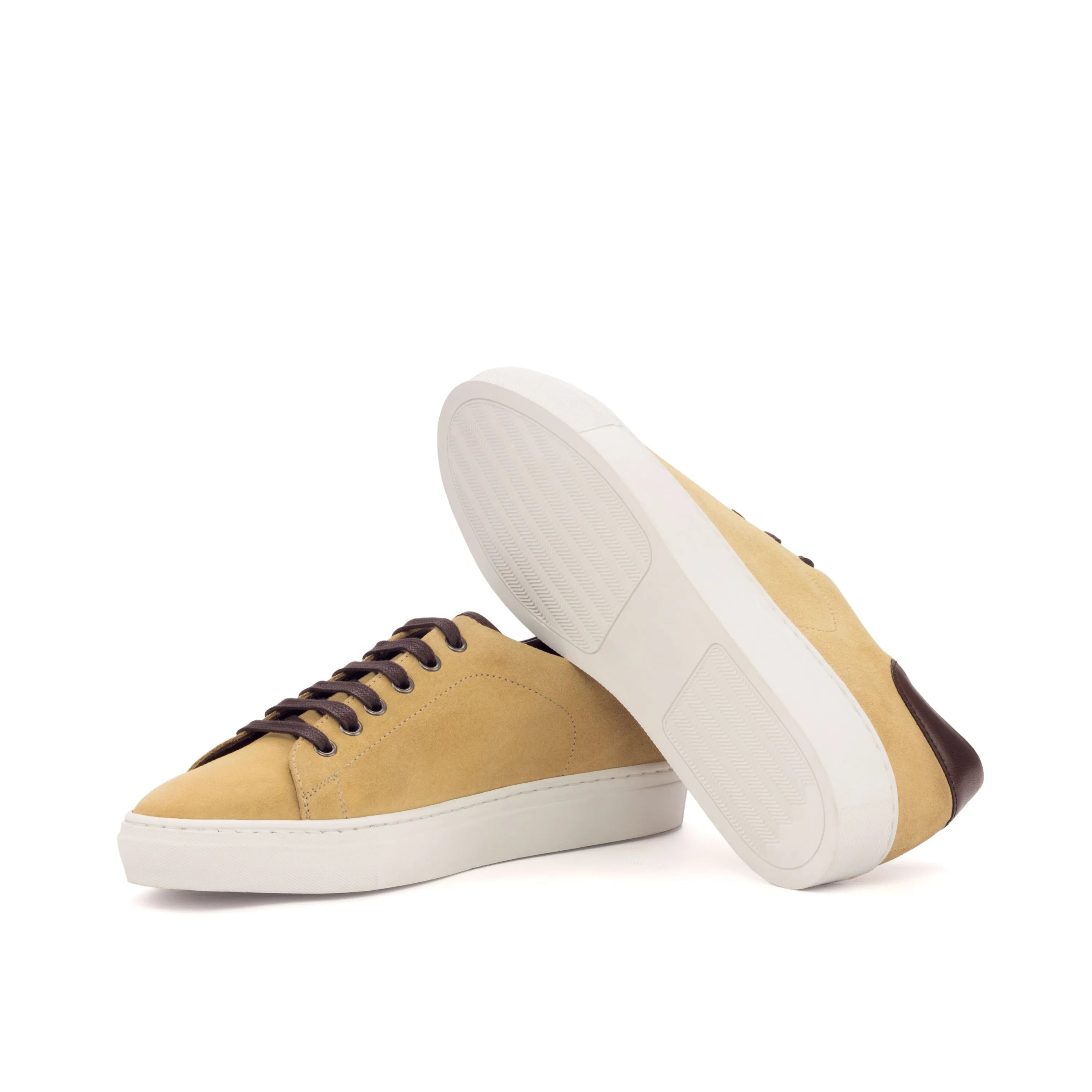 Tan Lordi trainer sneakers with white cupsole soles