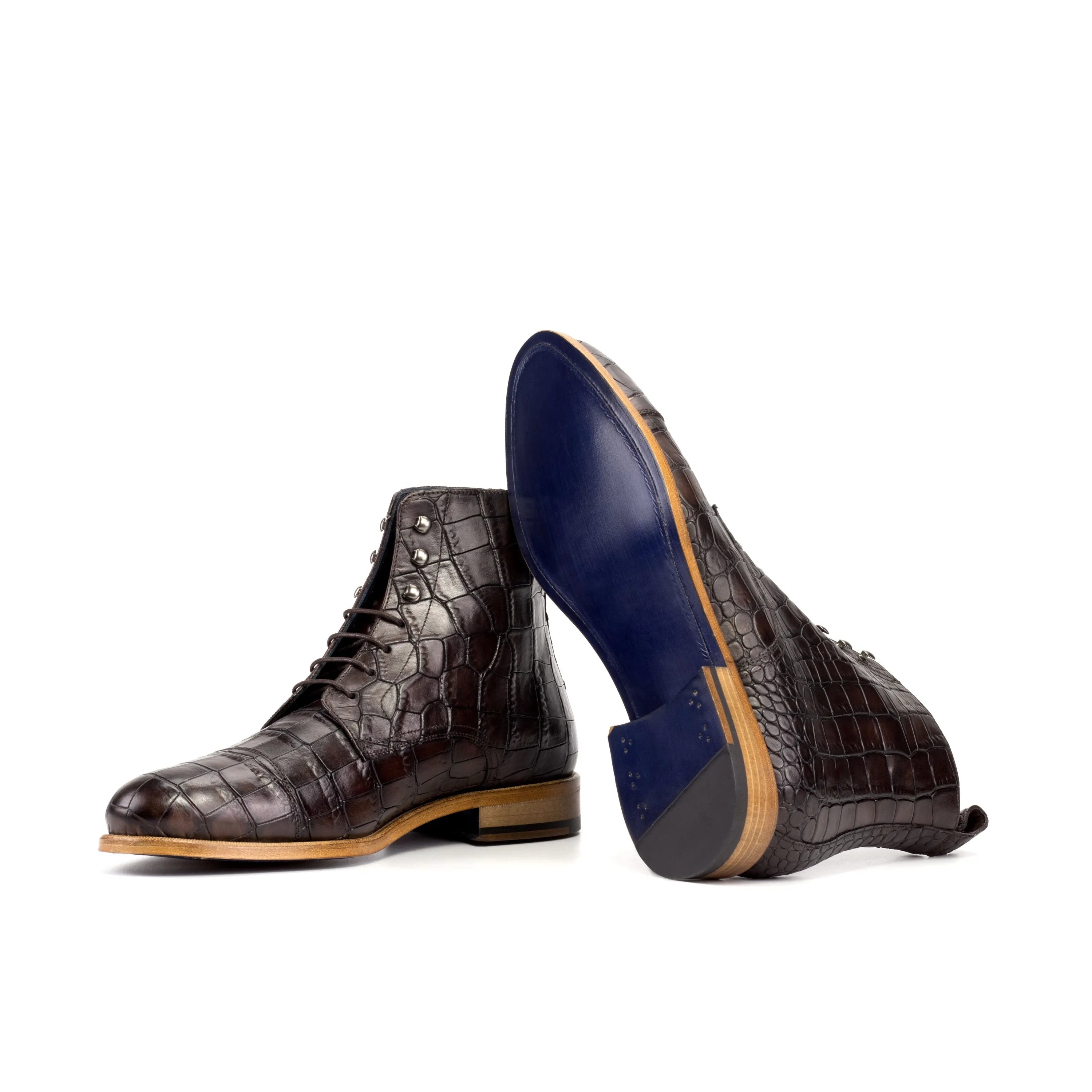 Brown crocodile-patterned leather Matty Jumper Boots II