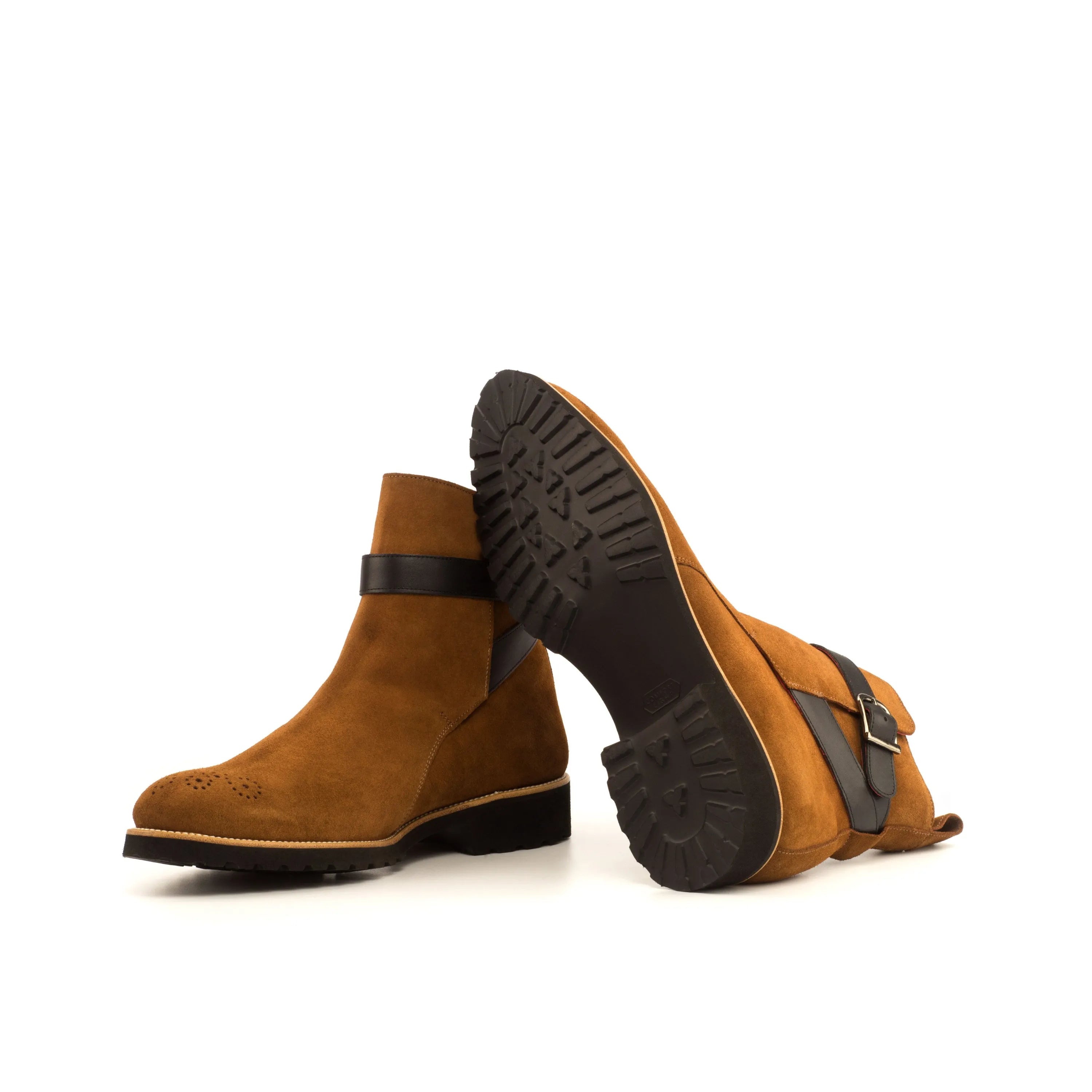 Brown suede Navajo Jodhpur Boots ankle view