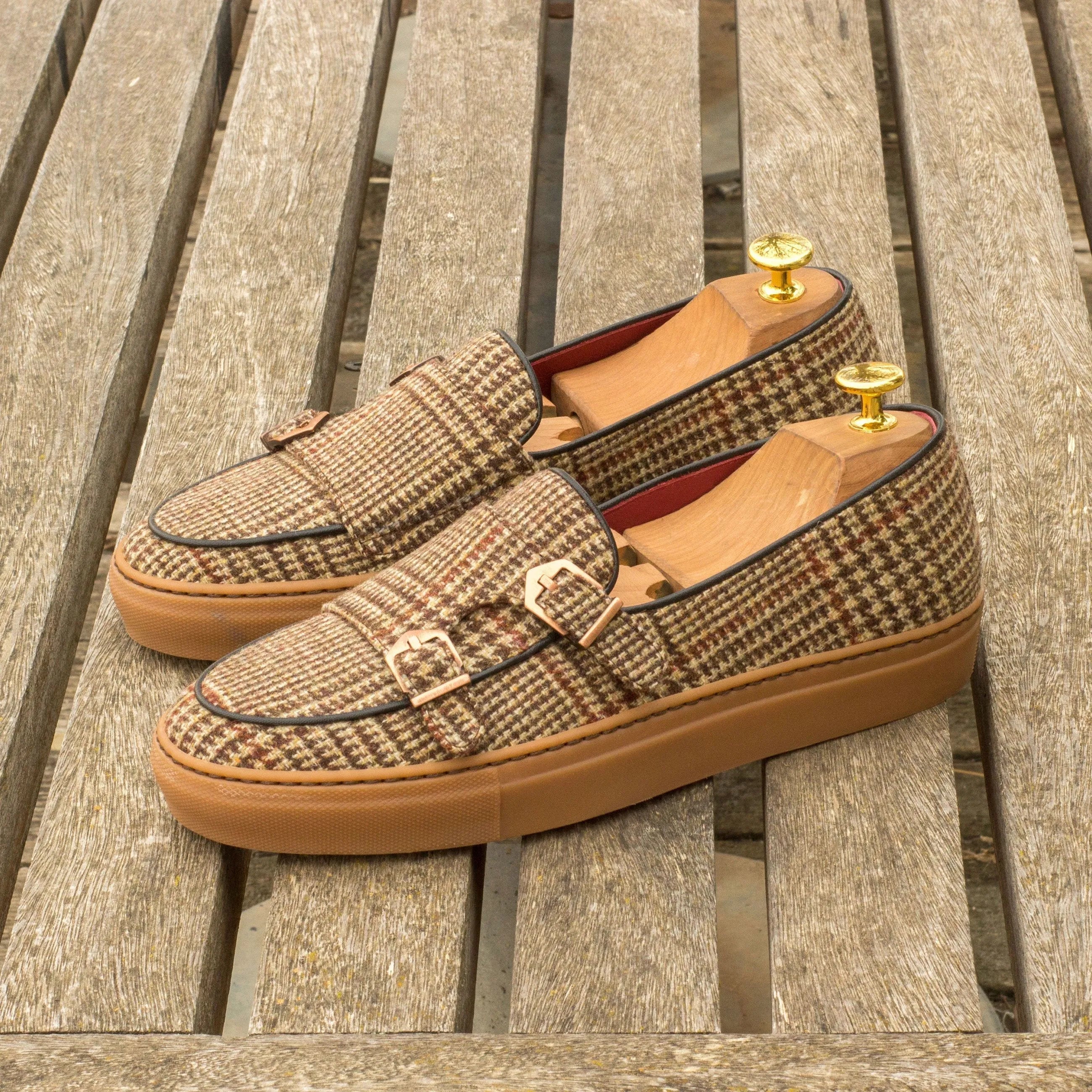 Paz Monk Sneaker: tweed double monk trainer sneakers