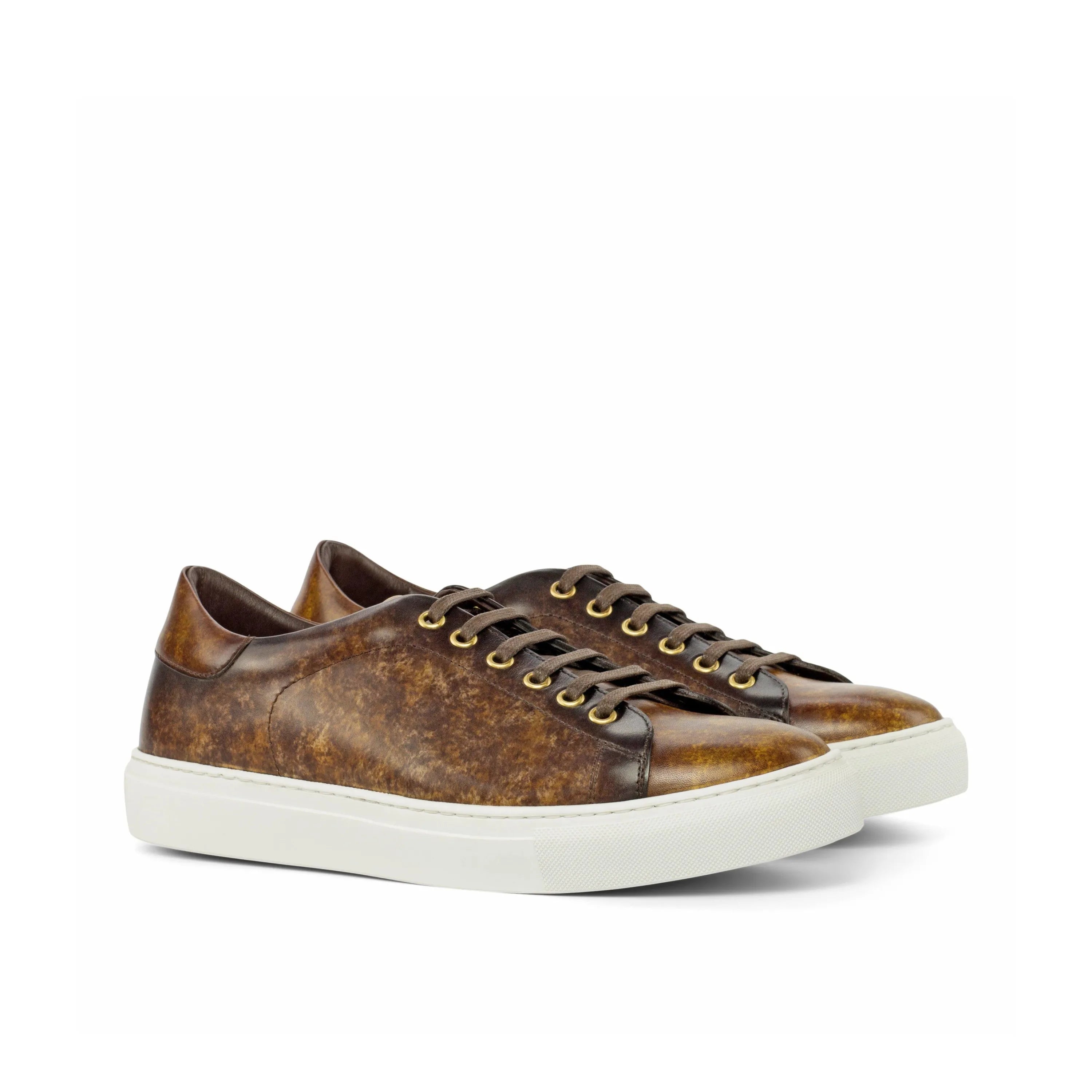 Brown Robio Trainer Patina Sneakers II leather trainers