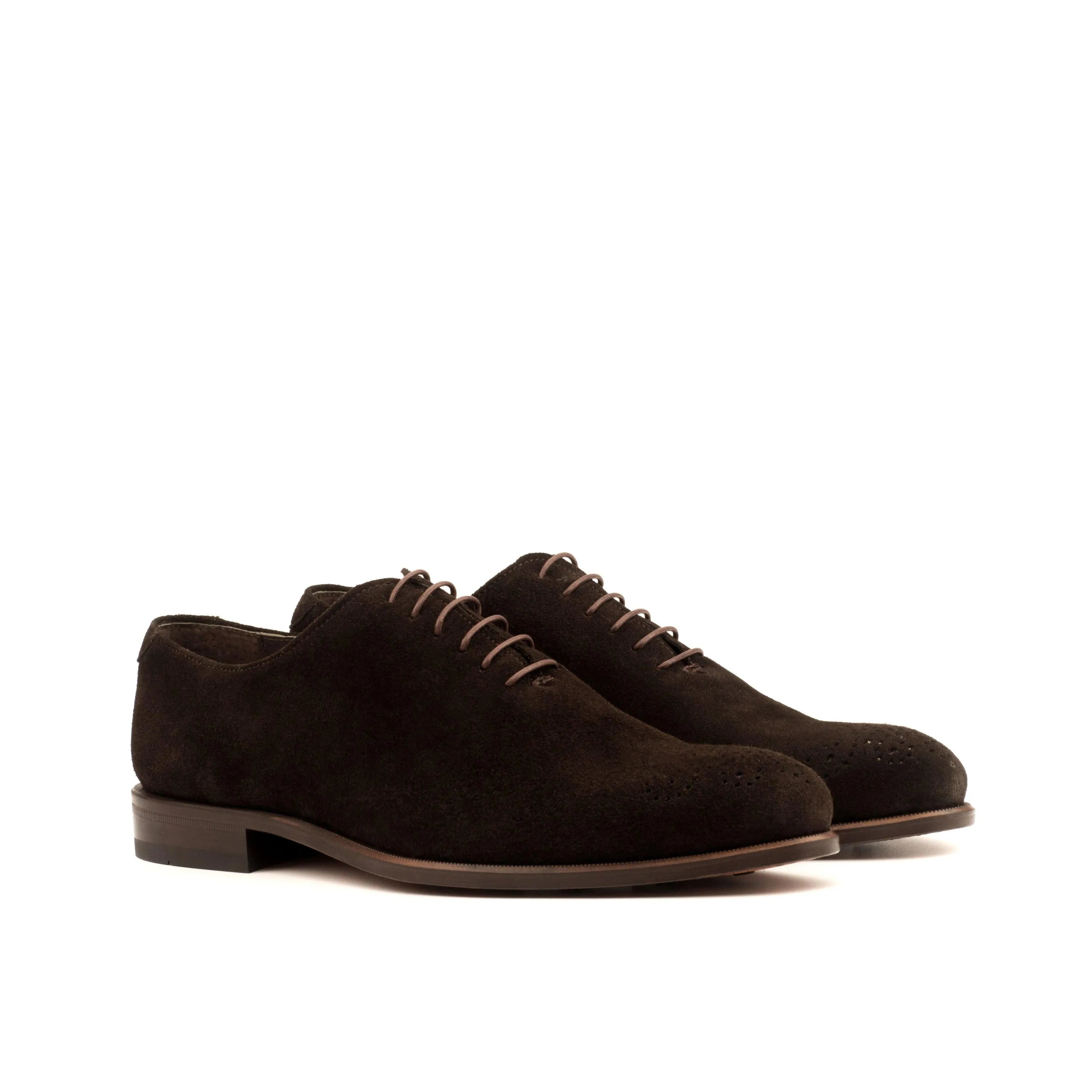 Ronelio Wholecut Shoes II brown suede dress shoes