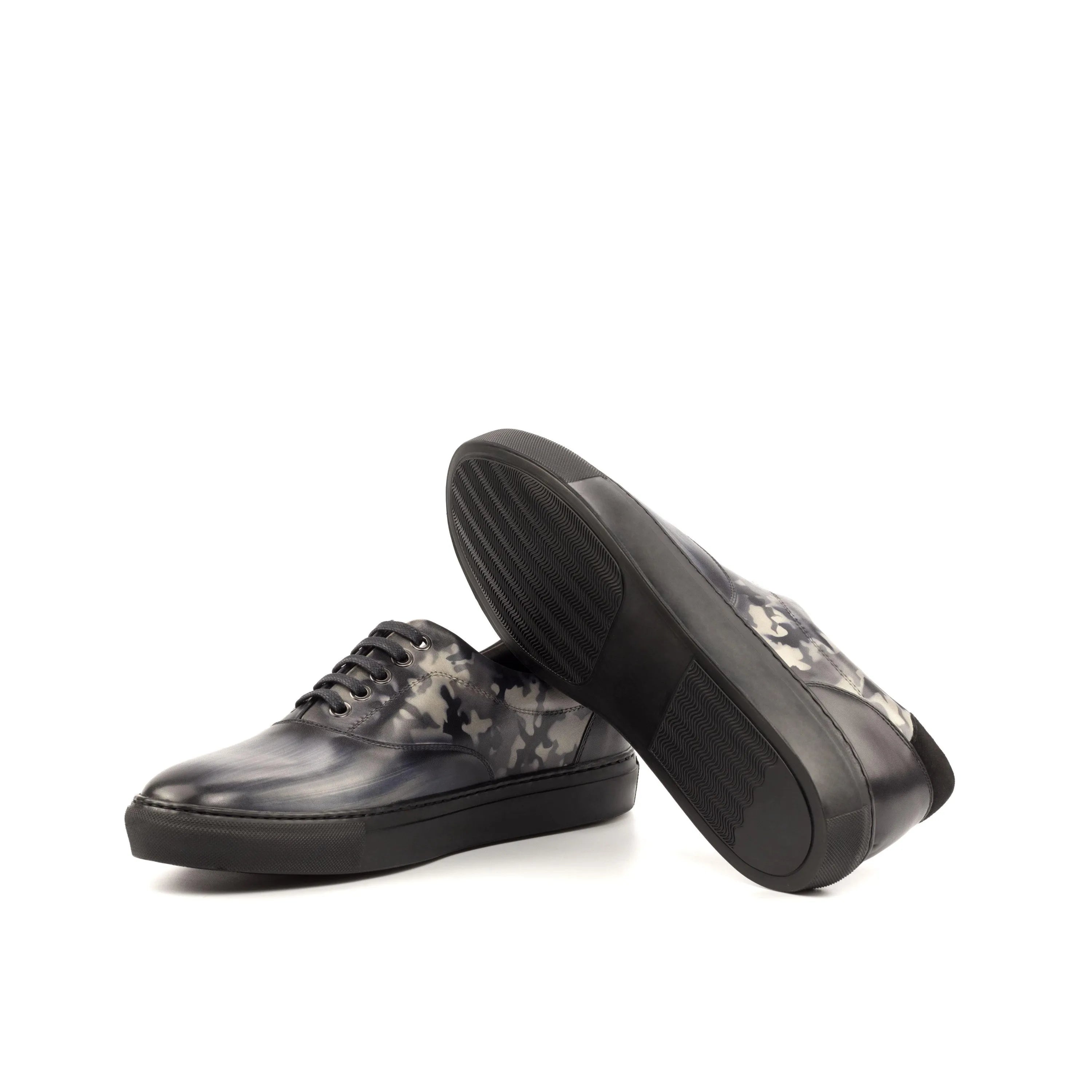 Black Sita Top Sider Patina Sneaker in leather