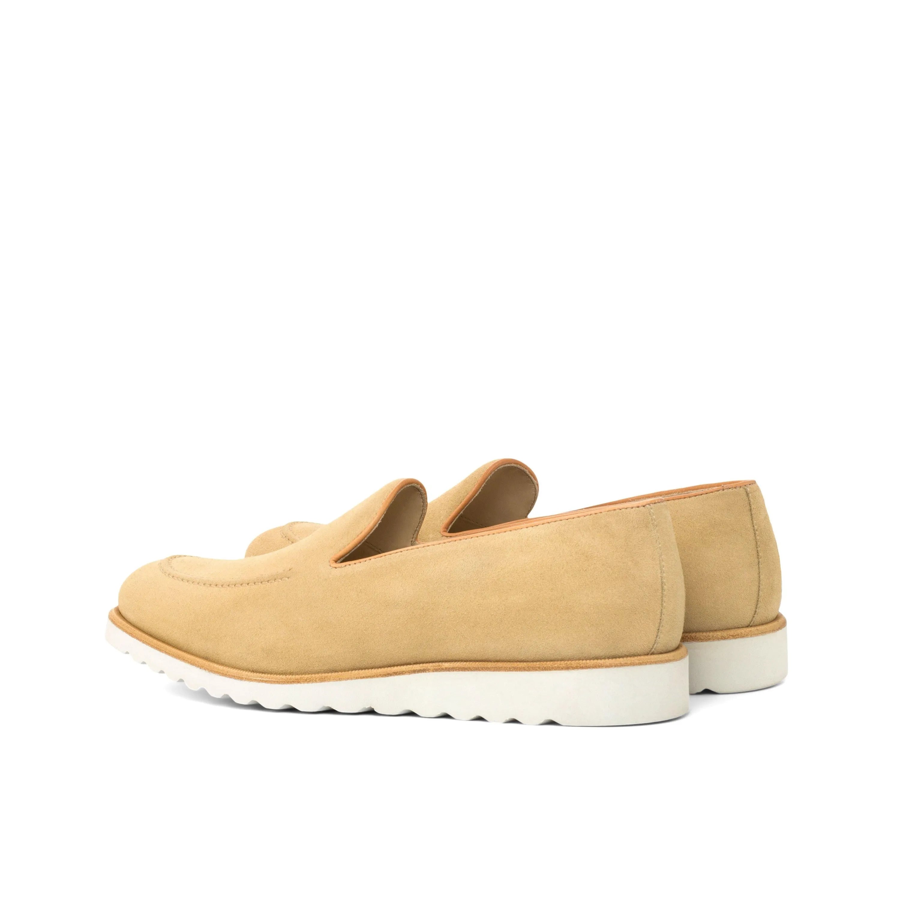 Tan suede Sundays Loafers II with rounded toe for men