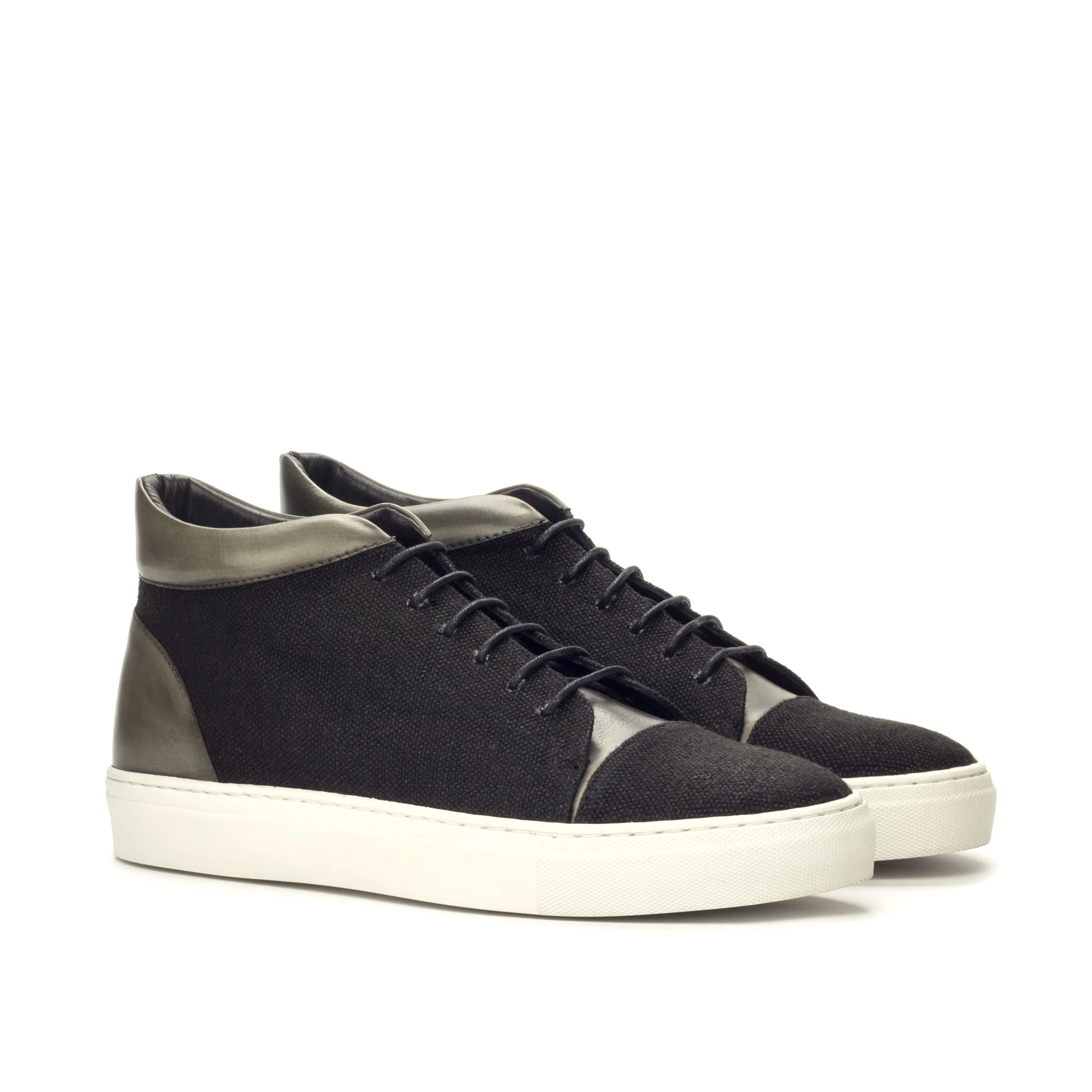 Vega high black high-top luxury bespoke shoes for men