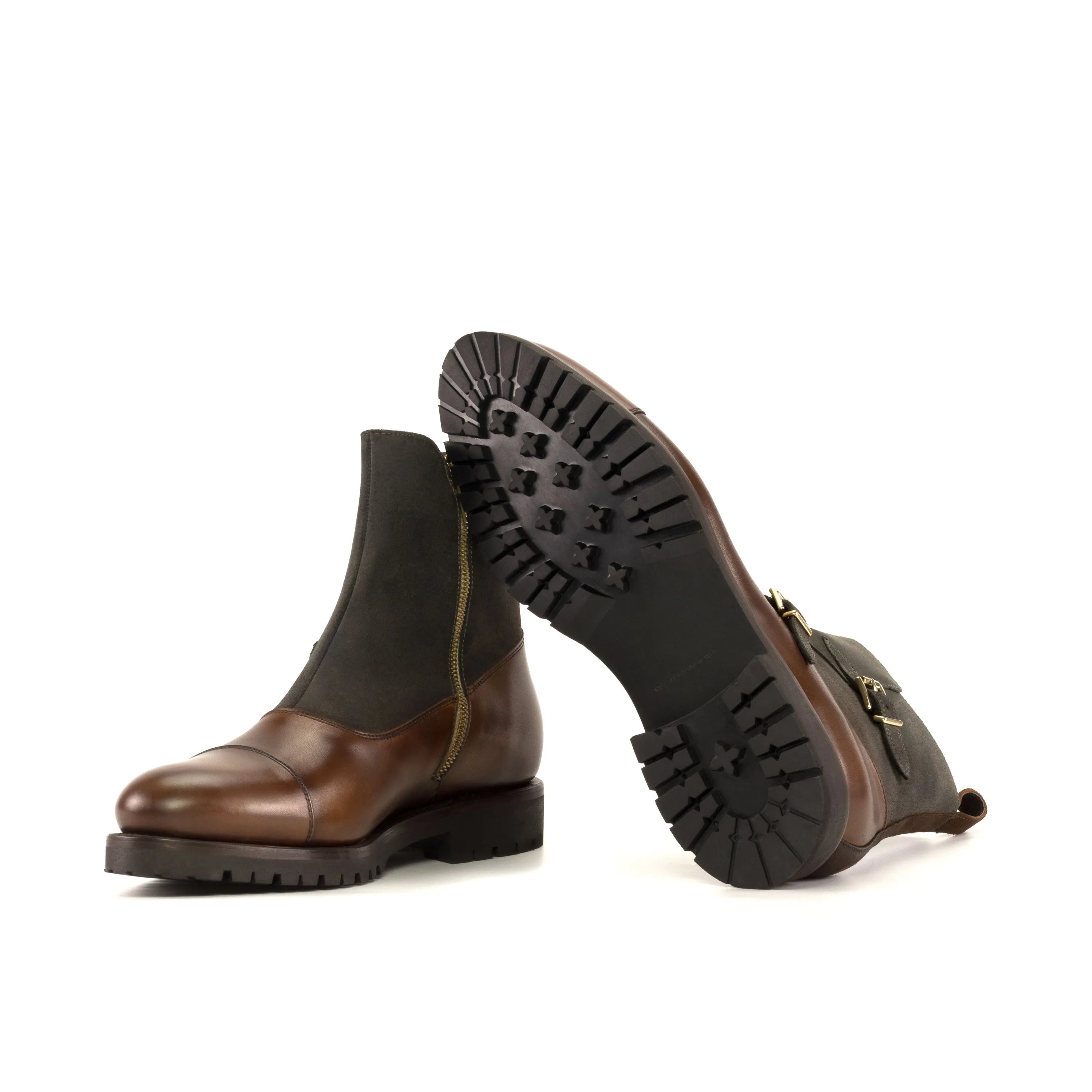 Walnik Octavian Boots II brown leather elastic ankle boots