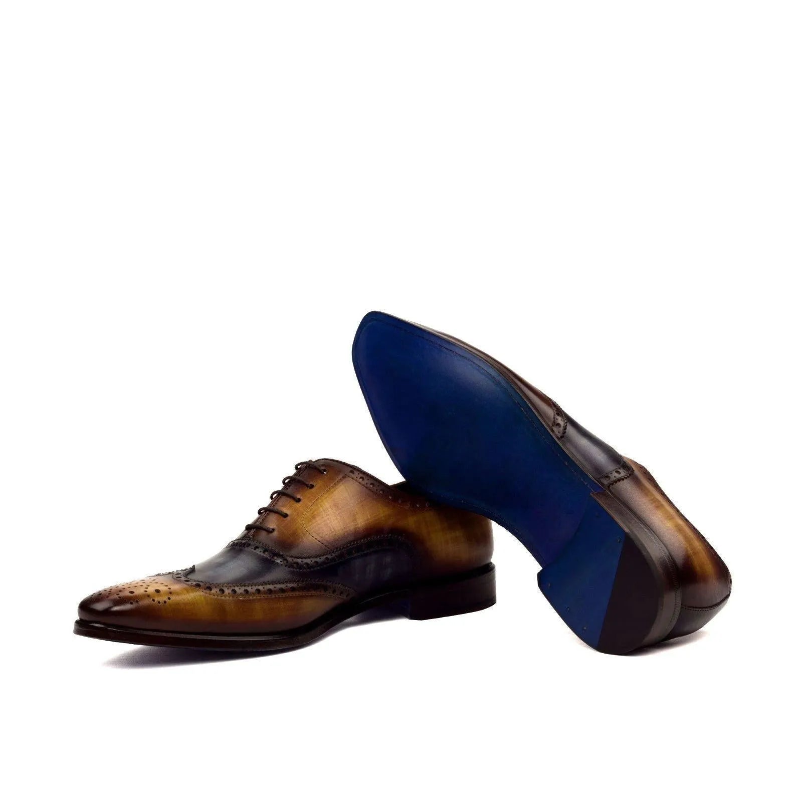 WT Full Brogue Patina II two-toned leather brogue patina shoes for men